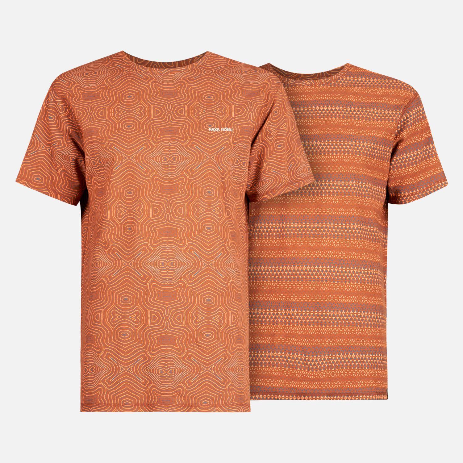 Polera Hombre Bi-curioso Print Terracota Haka Honu I23-0