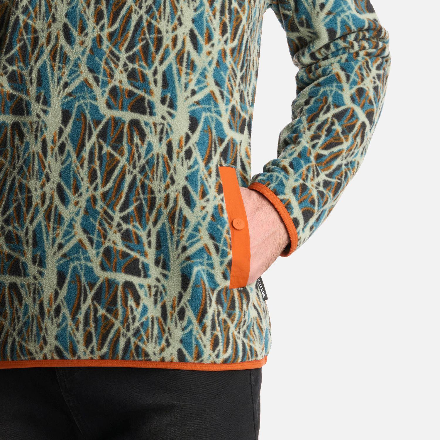 Polerón Hombre Tokerau Print Petroleo Haka Honu-3