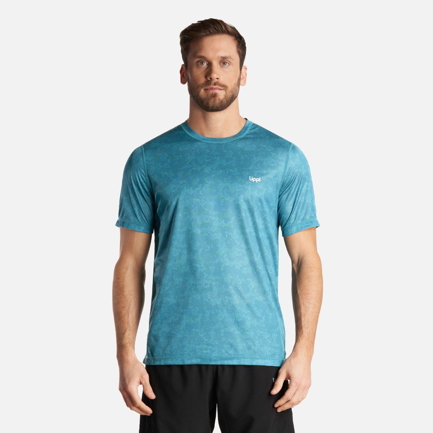 Polera Hombre Core Q-Dry T-Shirt Print Petroleo Lippi I24-1