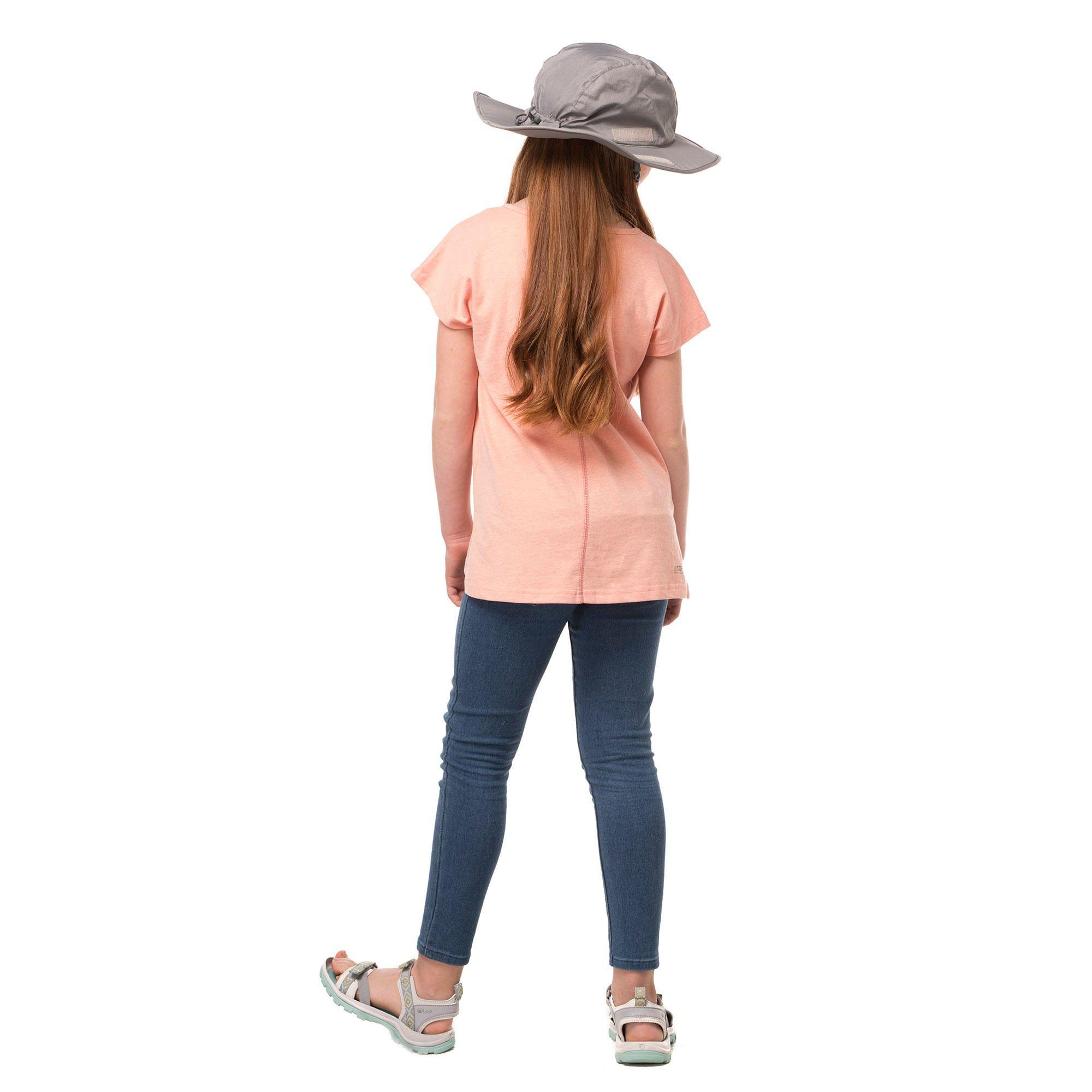 Polera Teen Girl Wild UV-Stop T-Shirt Melange Salmon Lippi-2