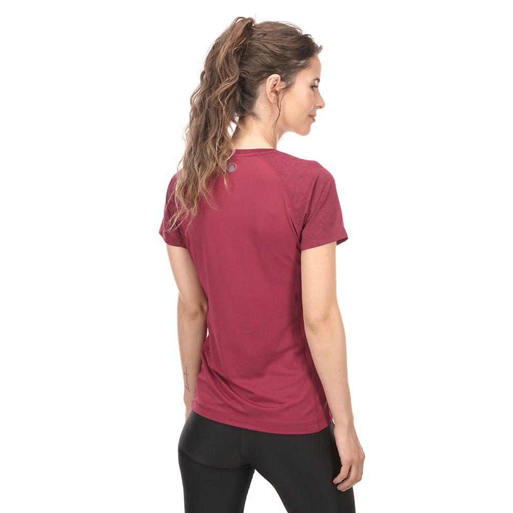 Polera Mujer Fury UV-Stop T-Shirt Melange Turquesa Lippi-3