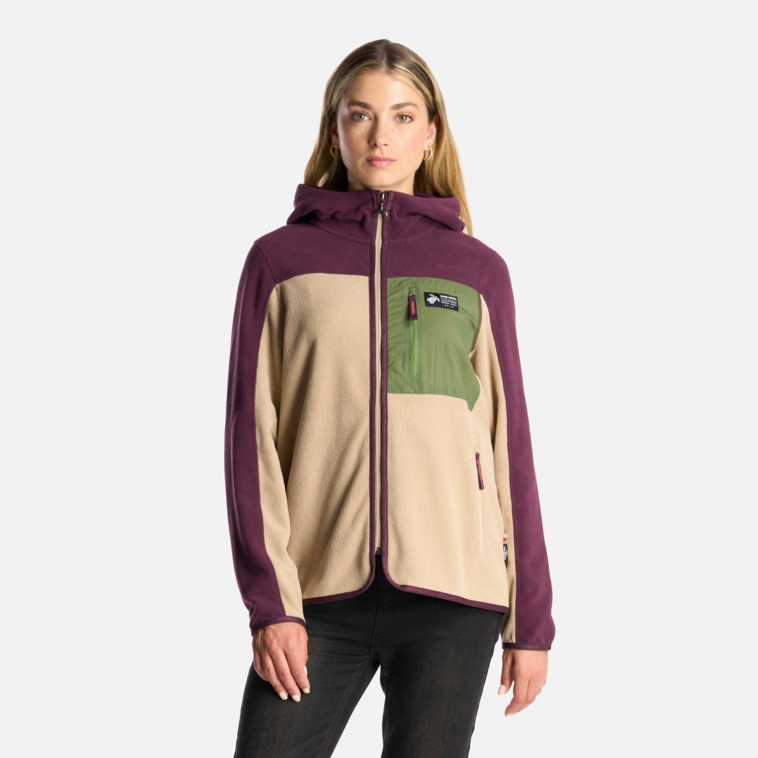 Poleron Mujer Leñera Morado Oscuro Haka Honu-1