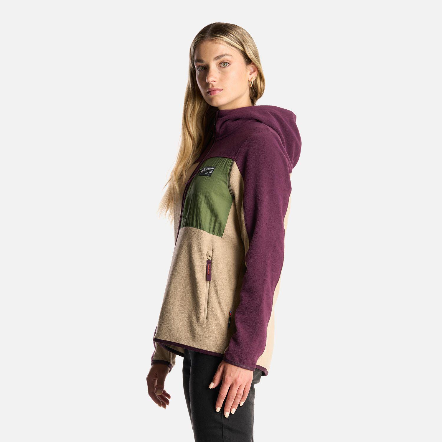 Poleron Mujer Leñera Morado Oscuro Haka Honu-3