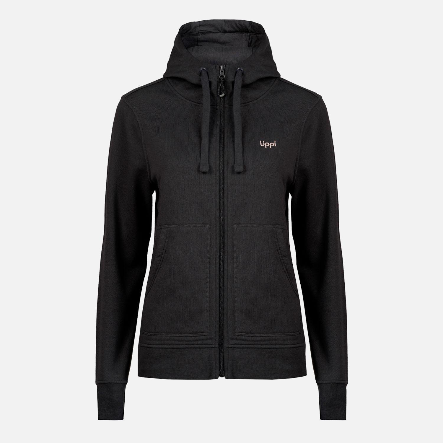 Poleron Mujer Insigne Full Zip Hoody Sweatshirt Negro Lippi-0