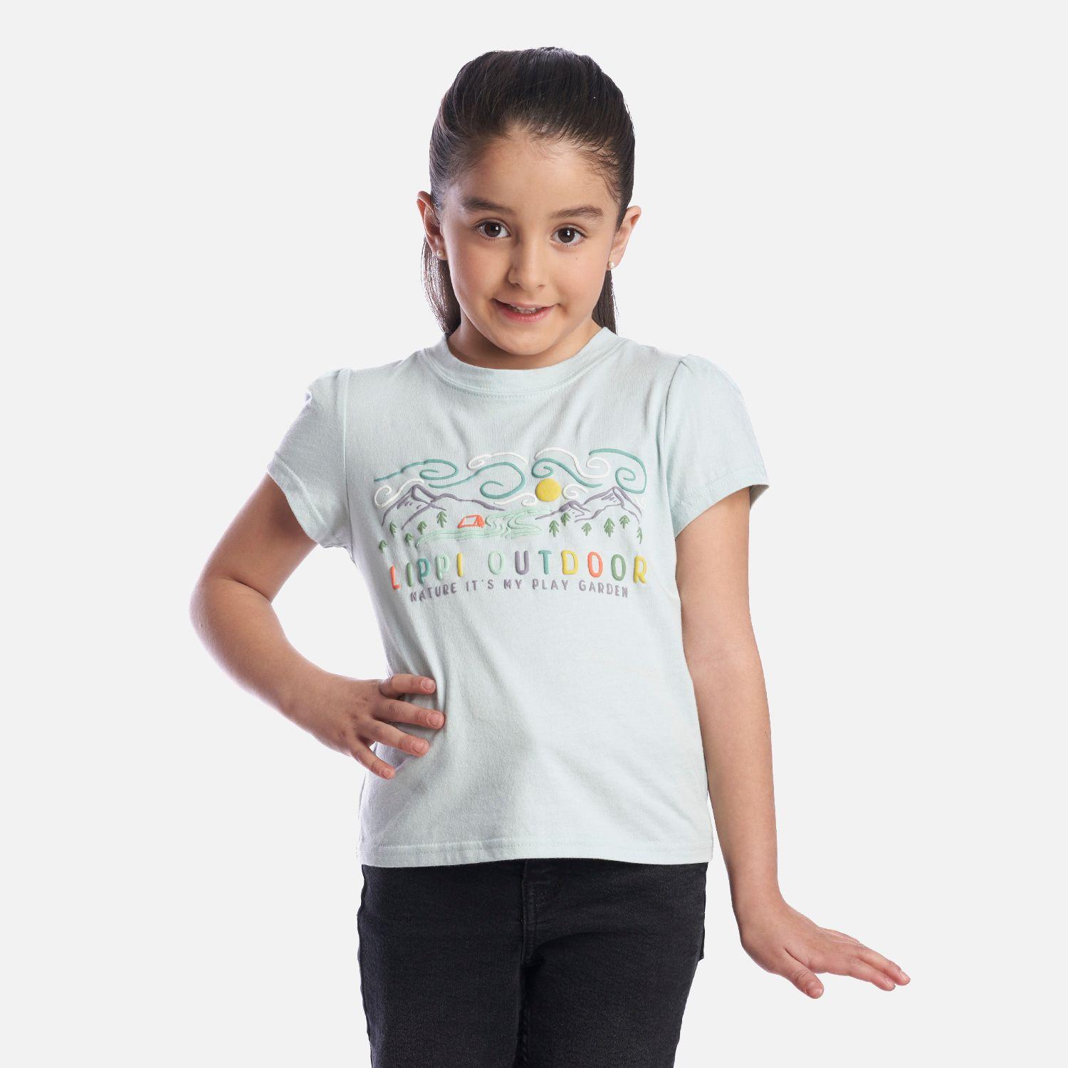 Polera Niña Play Garden T-Shirt Celeste Lippi-1