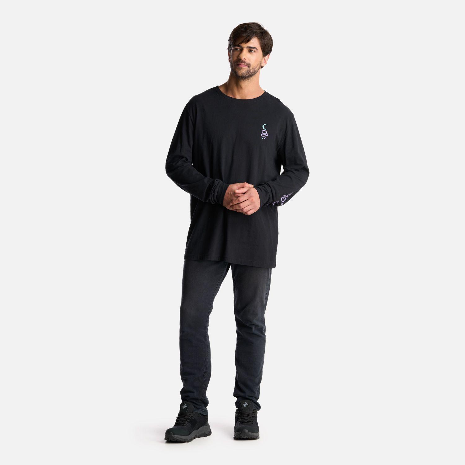 Polera Hombre Norte Sur Negro Haka Honu I24-6