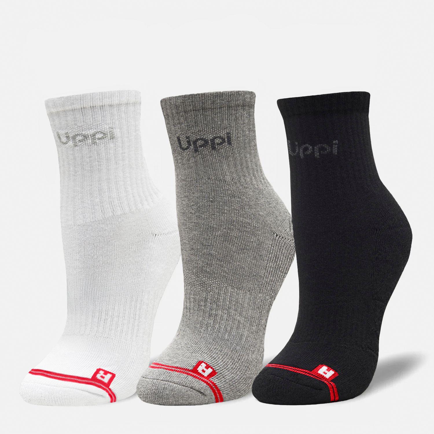 Calcetín Logo Lippi Pack Short Negro/Blanco/Gris Lippi I25-0