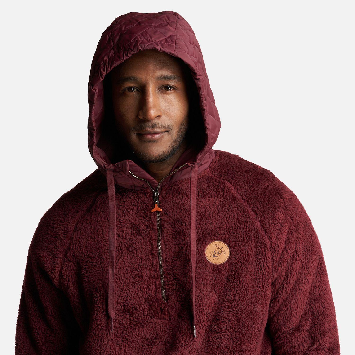 Poleron Hombre Cangur-oso Burdeo Haka Honu-8