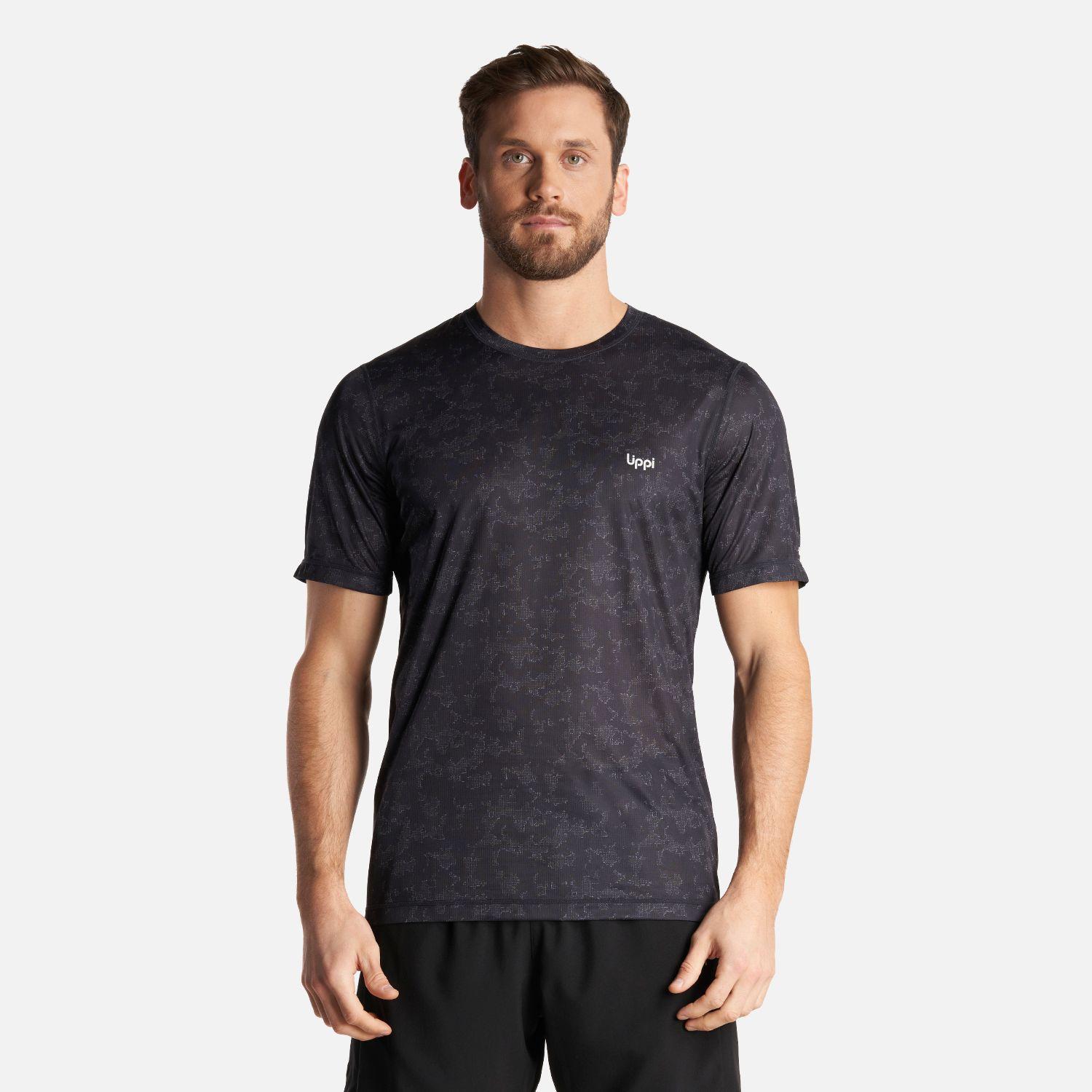 Polera Hombre Core Q-Dry T-Shirt Print Grafito Lippi V24-1