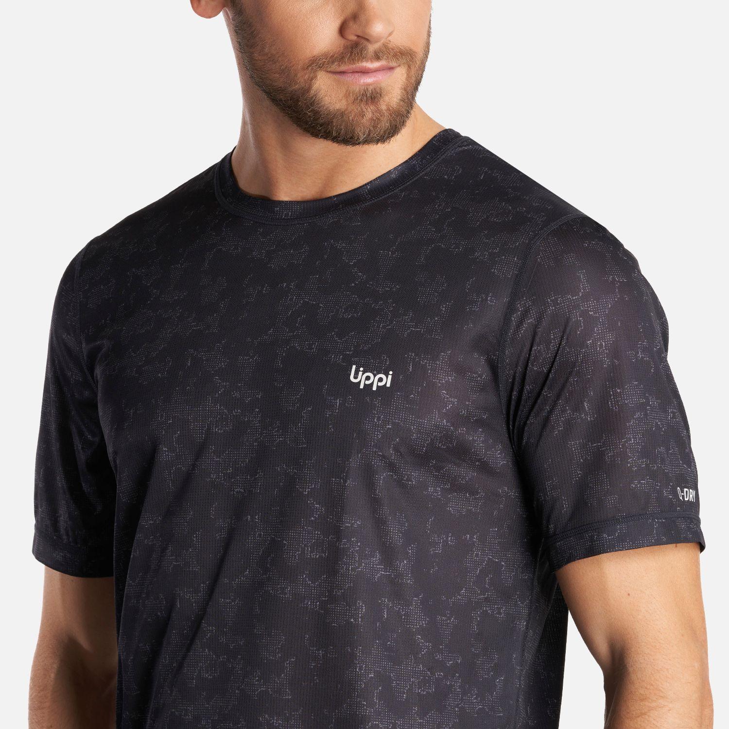 Polera Hombre Core Q-Dry T-Shirt Print Grafito Lippi V24-4