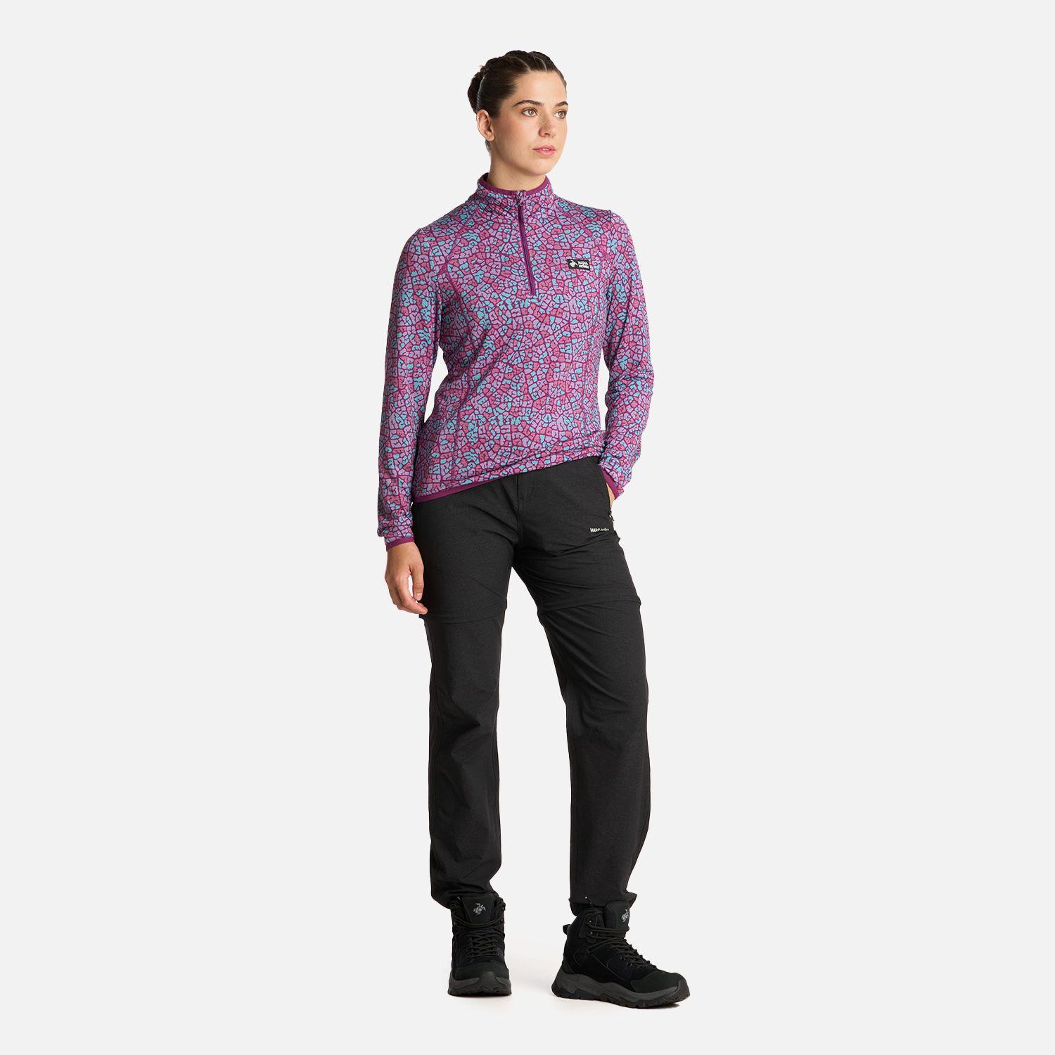 Polerón Mujer Taina Print Burdeo Haka Honu I25-4
