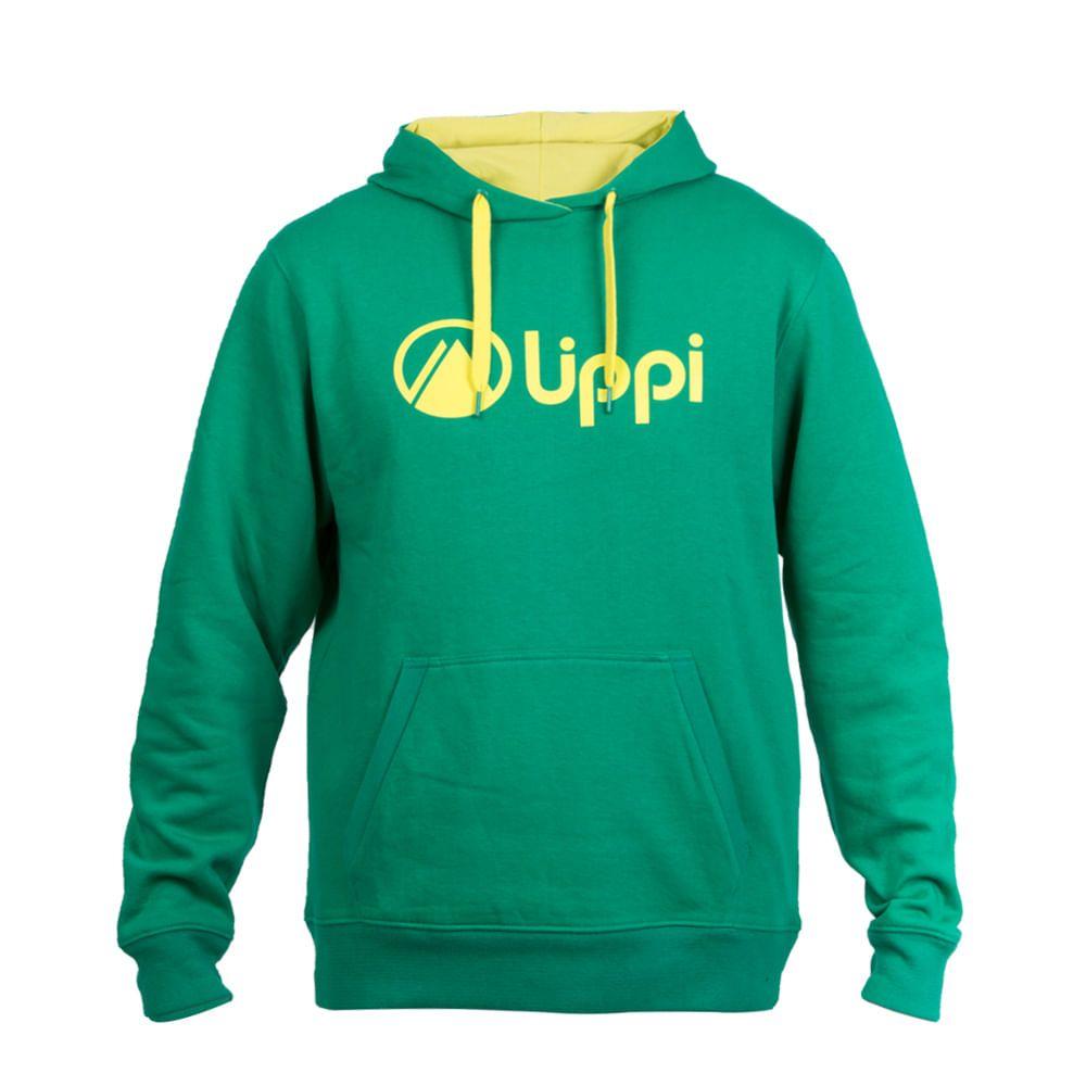 Poleron Hombre Fissure Pullover Hoody Verde Oscuro / Verde Lima Lippi-0