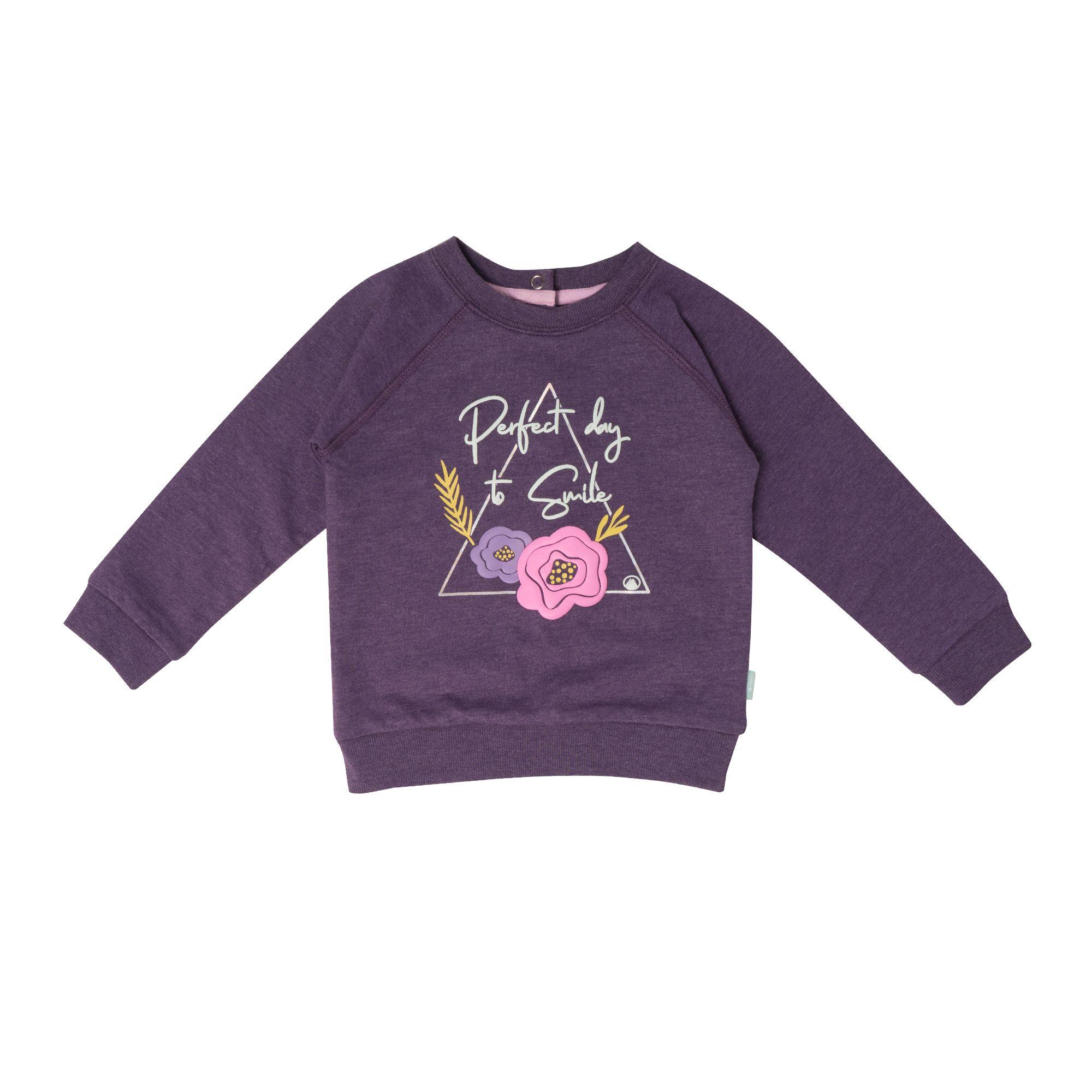 Poleron Baby Girl Sunrise Sweatshirt Melange Morado Lippi-0