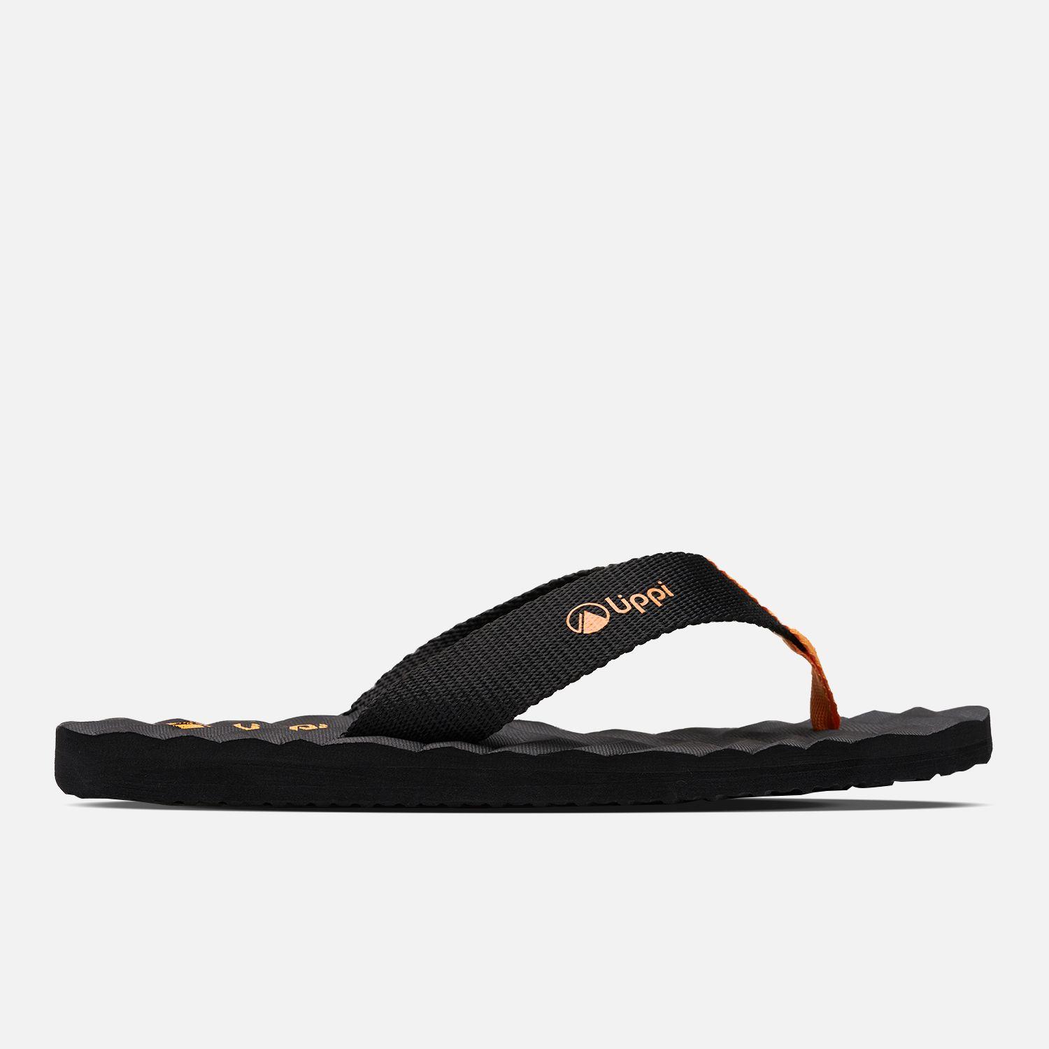 Sandalia Hombre Bora Negro / Naranjo Lippi-0