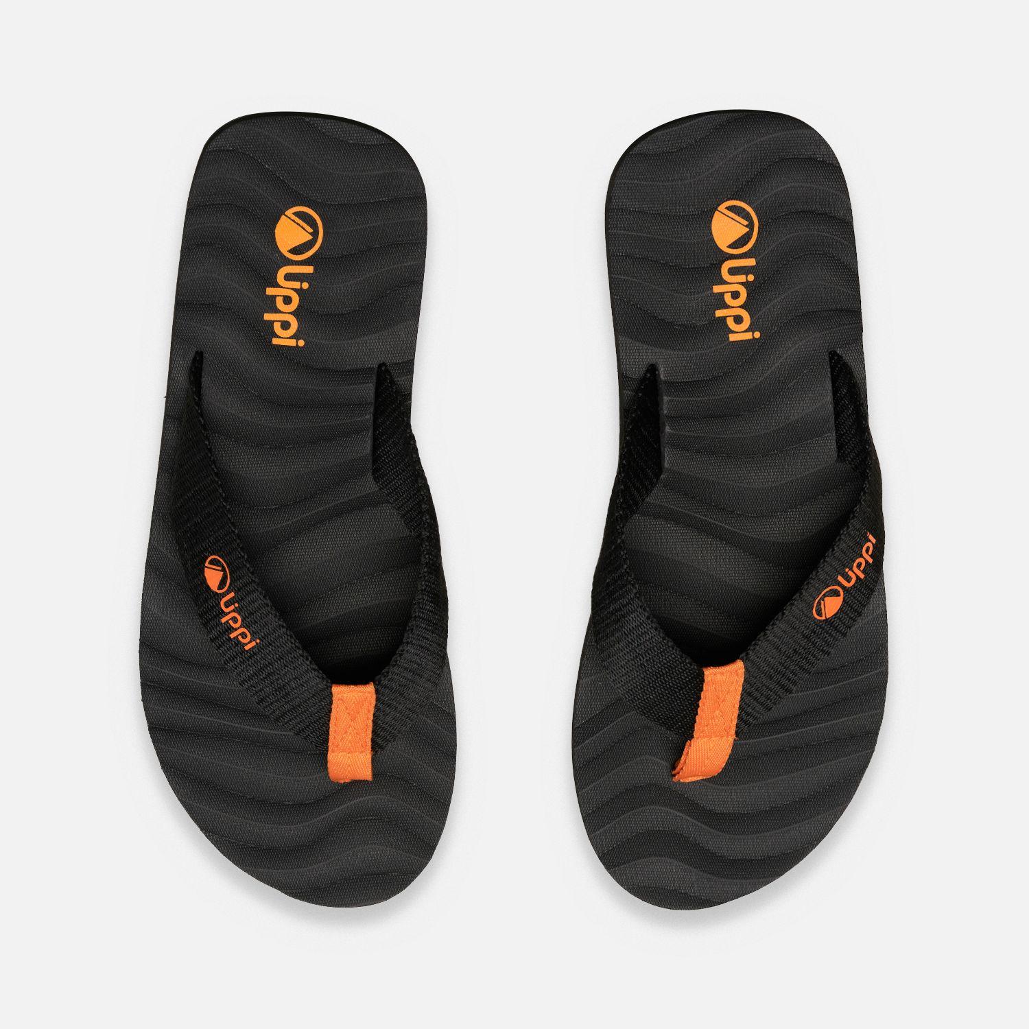 Sandalia Hombre Bora Negro / Naranjo Lippi-3