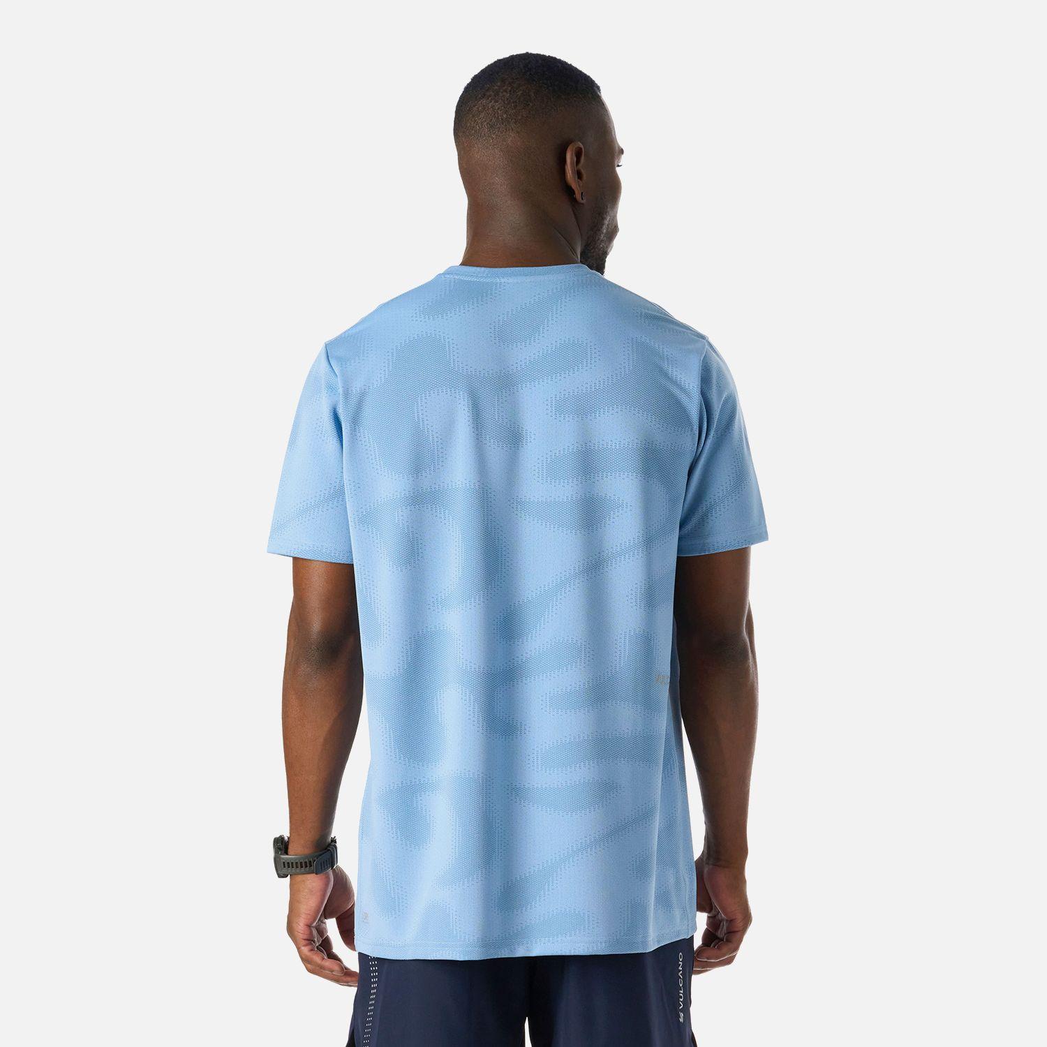 Polera Hombre Built To Move Pro T-Shirt Celeste Vulcano-3