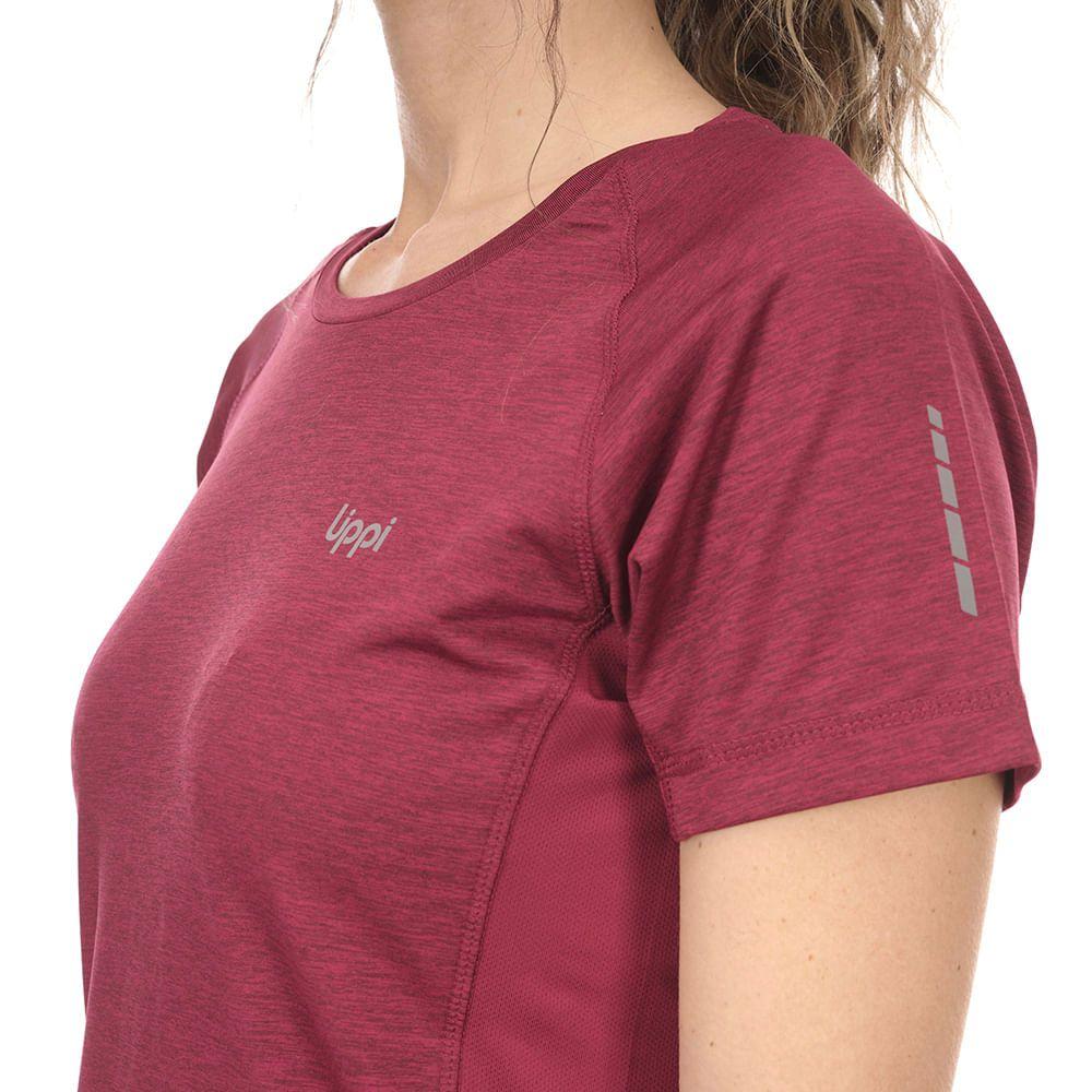Polera Mujer Fury UV-Stop T-Shirt Melange Azul Lippi-4