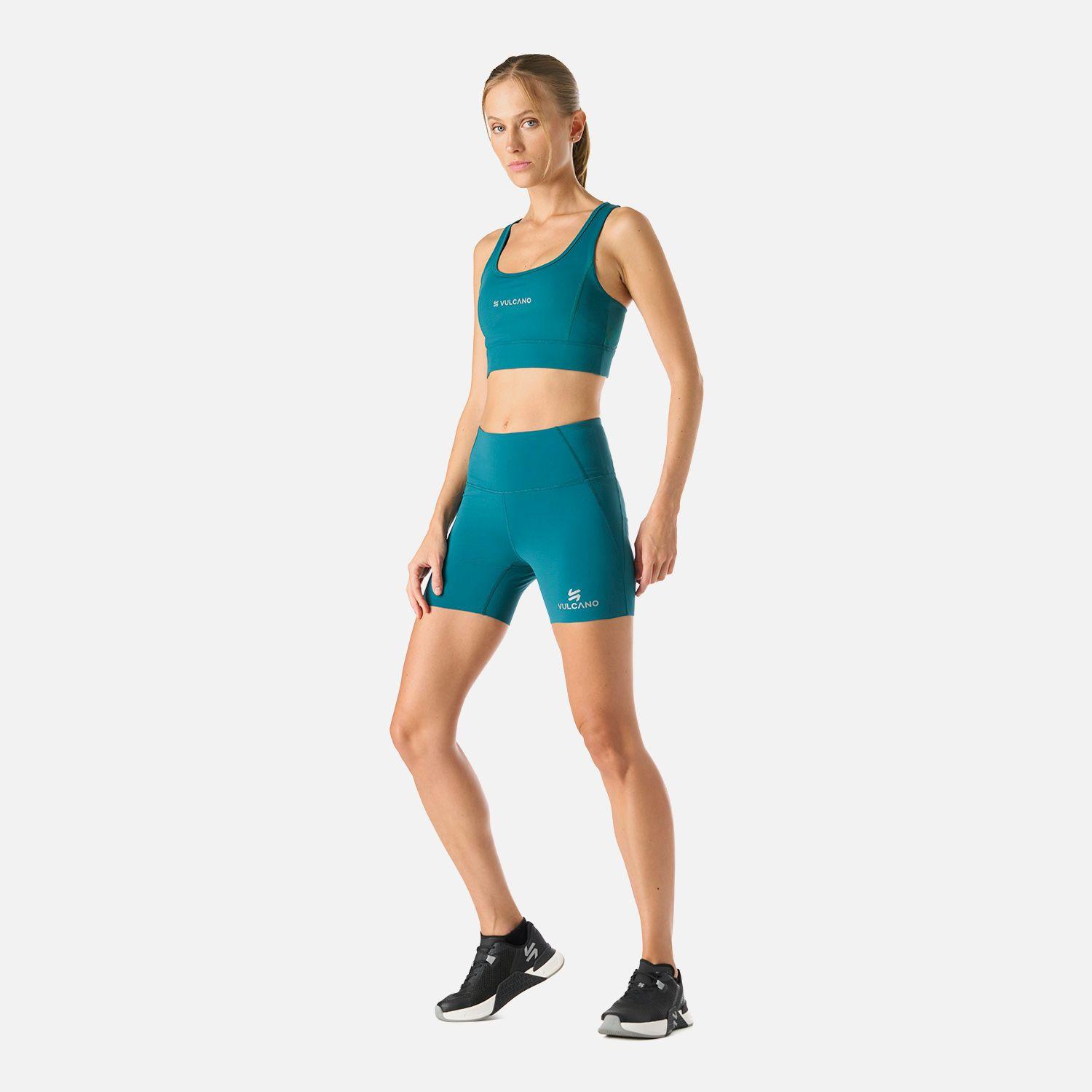 Calza Mujer BTM Compressive Short High Rise Petroleo Vulcano-6