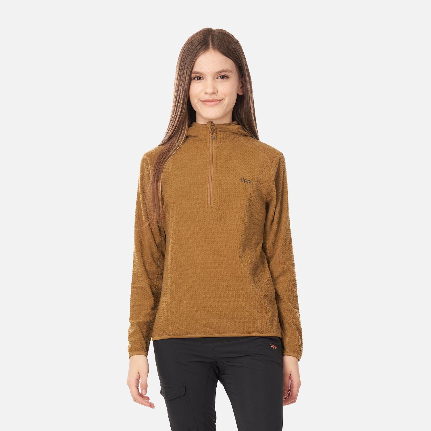 Poleron Teen Girl Mild Nano-F 14 Zip Hoody Café Pardo Lippi-1
