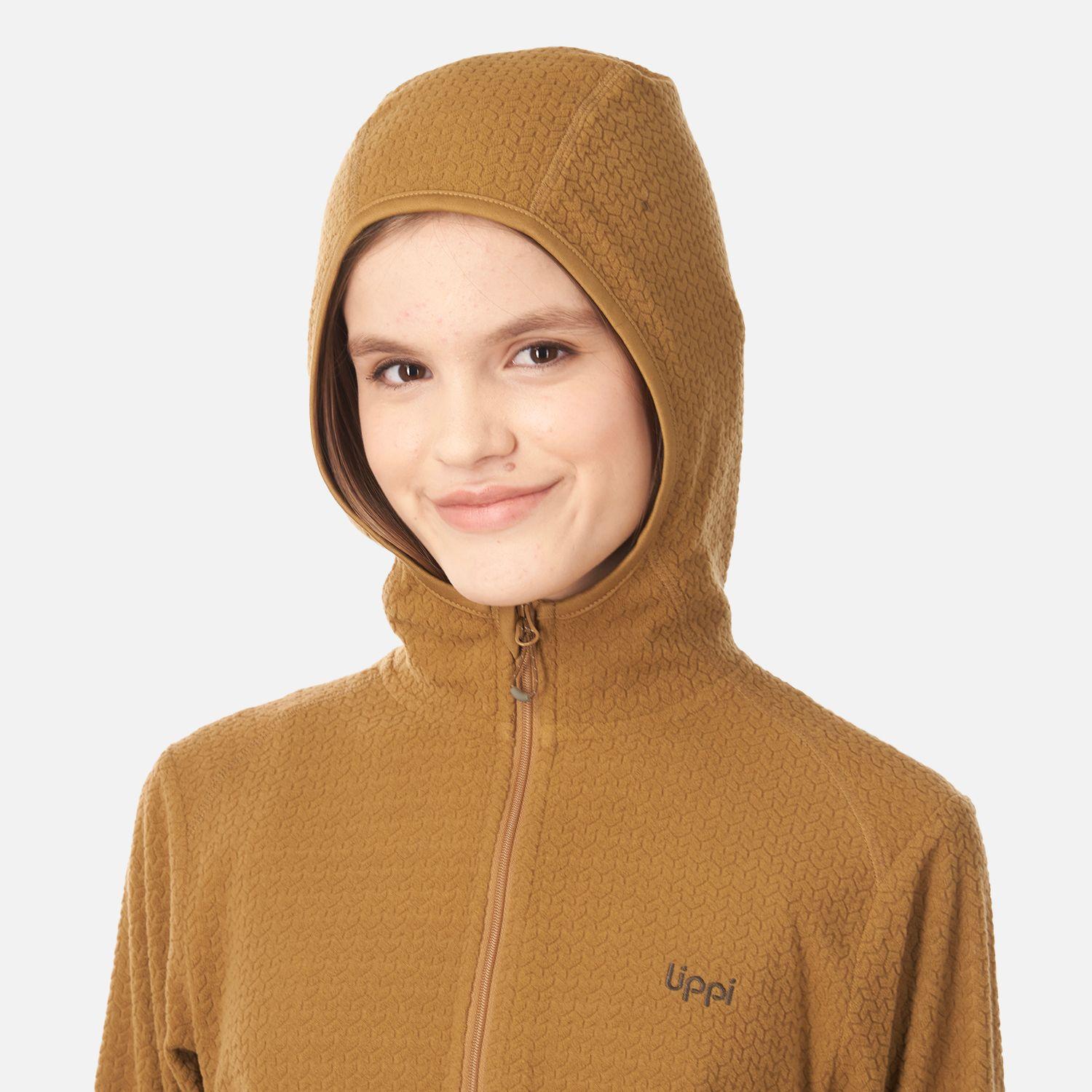 Poleron Teen Girl Mild Nano-F 14 Zip Hoody Café Pardo Lippi-3