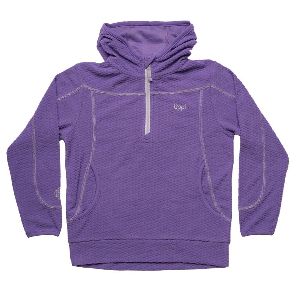 Poleron Niña Saltamontes Nano-F 14 Zip Hoody Morado Claro Lippi-0