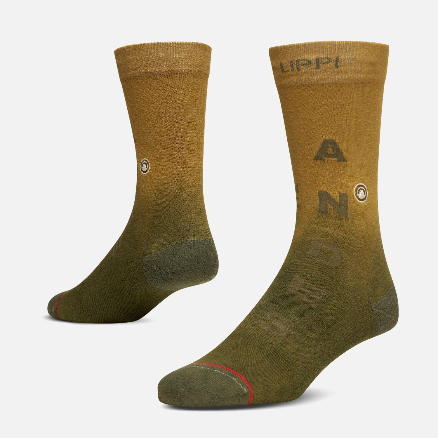 Calcetin Hombre Travel Walk Light Socks Amarillo Ocre Lippi-0