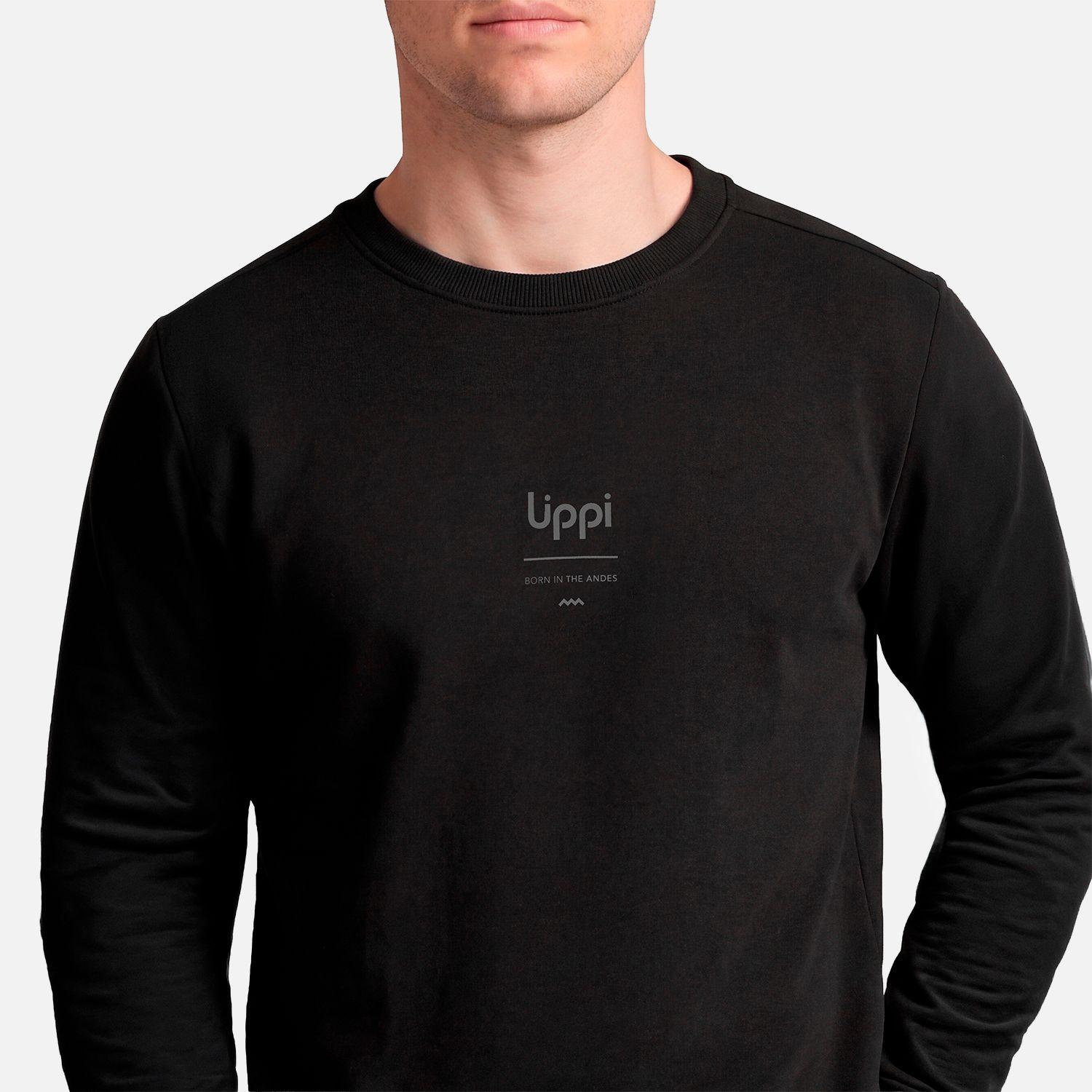Polerón Hombre Ulmo Crewneck Sweatshirt Negro Lippi V27-2