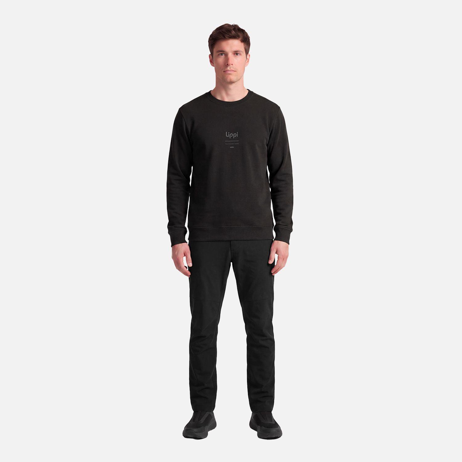 Polerón Hombre Ulmo Crewneck Sweatshirt Negro Lippi V27-3