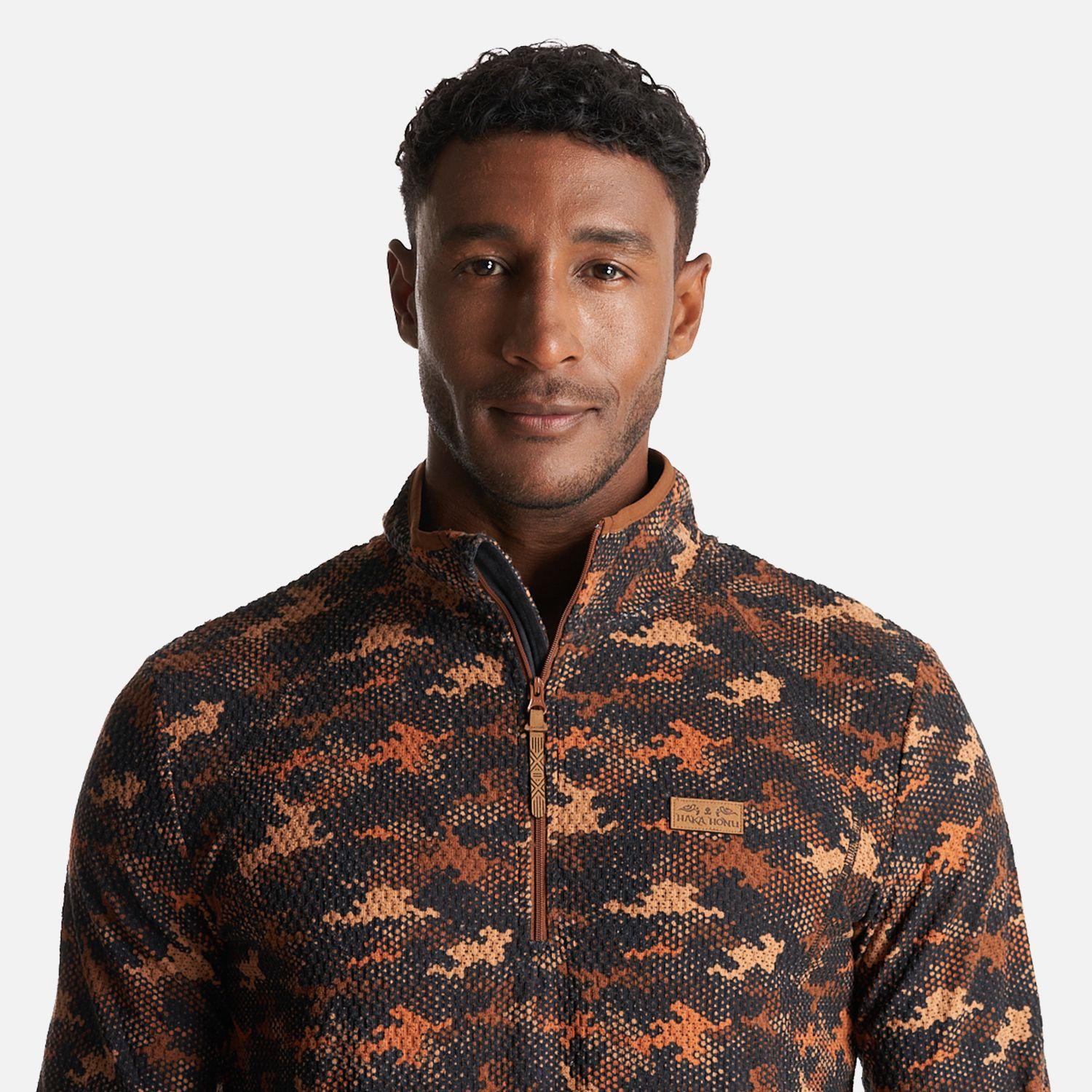 Poleron Hombre Taina Print Café Haka Honu-4