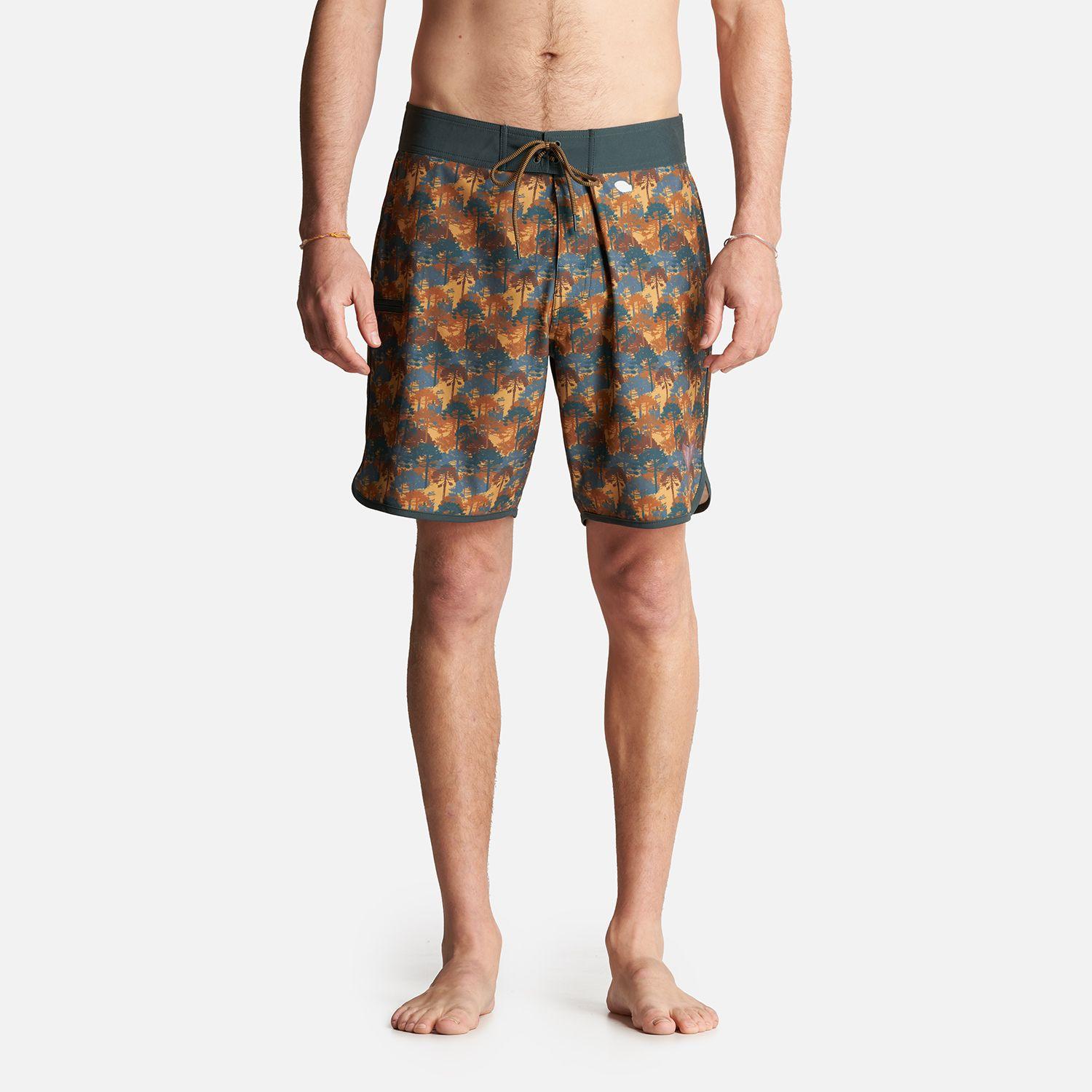 Traje de Baño Hombre Sorfer Print Mostaza Haka Honu-1