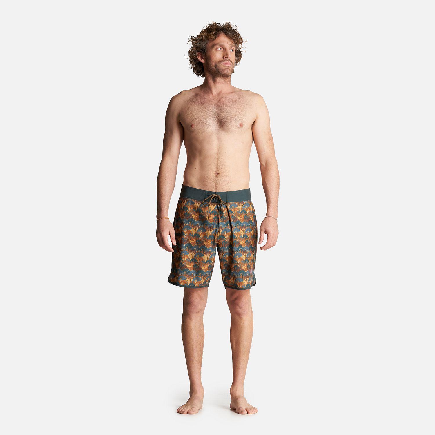 Traje de Baño Hombre Sorfer Print Mostaza Haka Honu-5