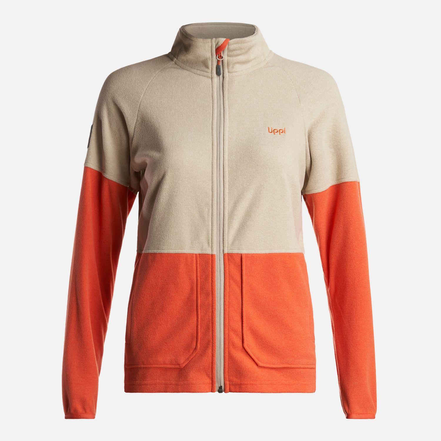 Poleron Mujer  Stripes Nano-F Full Zip Crema Lippi-0