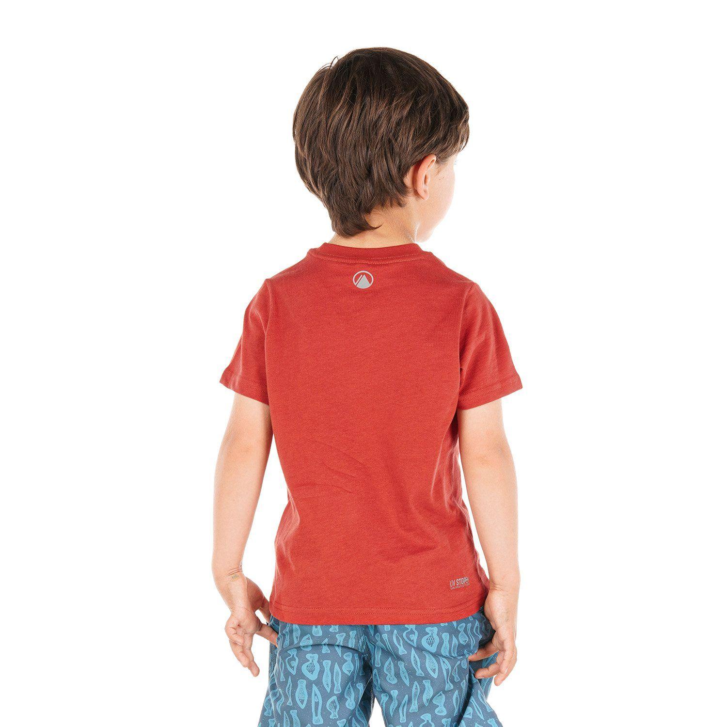 Polera Niño Logo Lippi UV-Stop T-Shirt Terracota Lippi V22-2