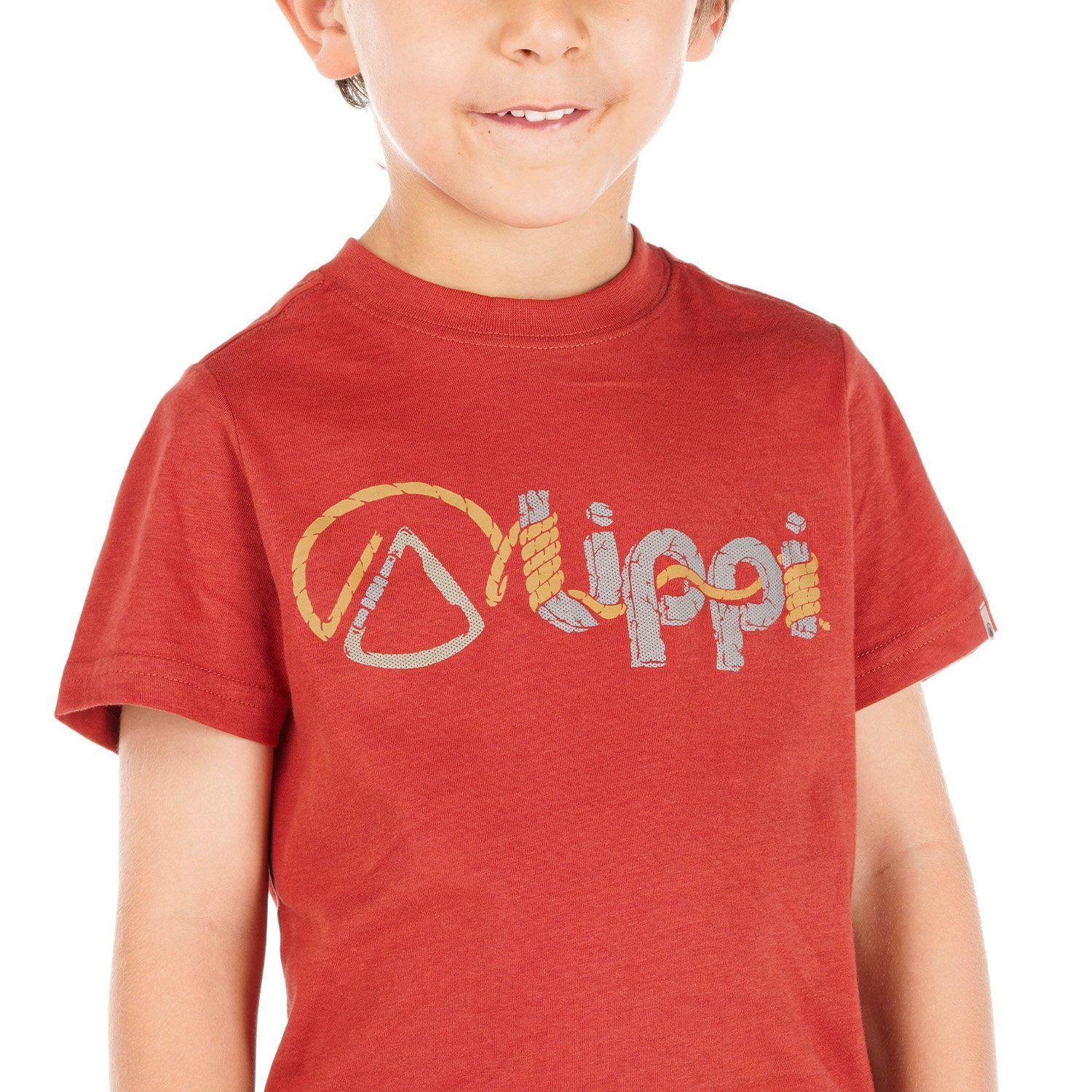 Polera Niño Logo Lippi UV-Stop T-Shirt Terracota Lippi V22-3