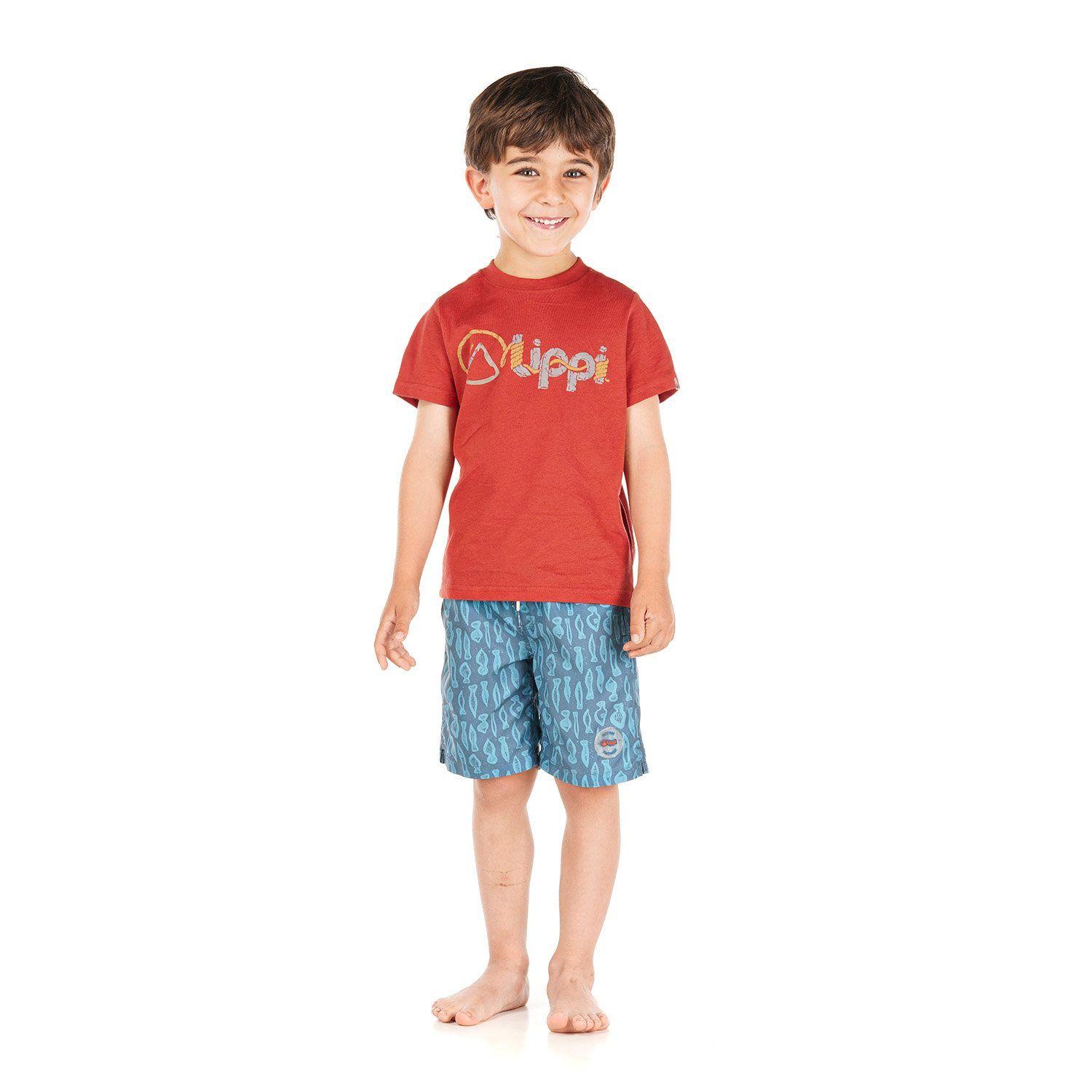Polera Niño Logo Lippi UV-Stop T-Shirt Terracota Lippi V22-4