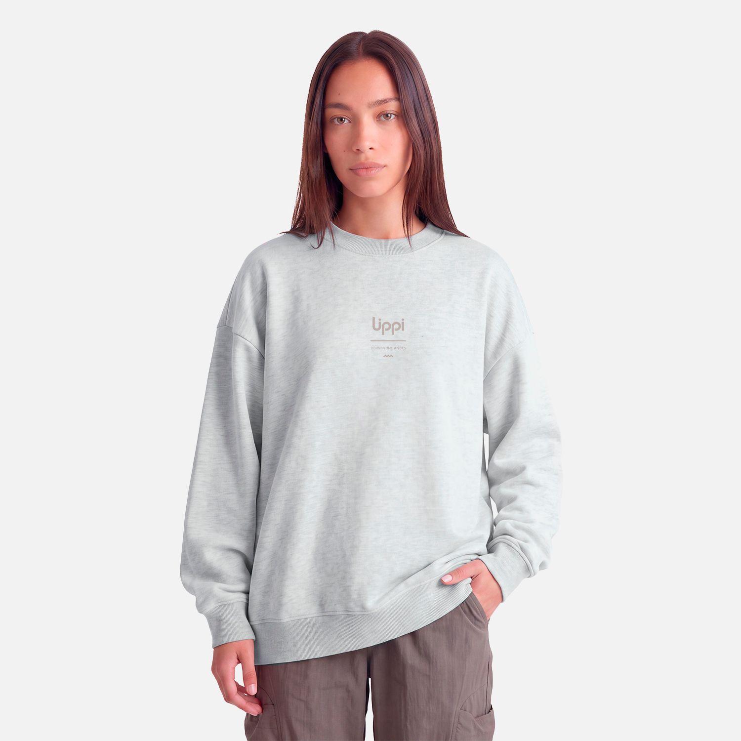 Polerón Mujer Ulmo Crewneck Sweatshirt Gris Melange Lippi V27-0