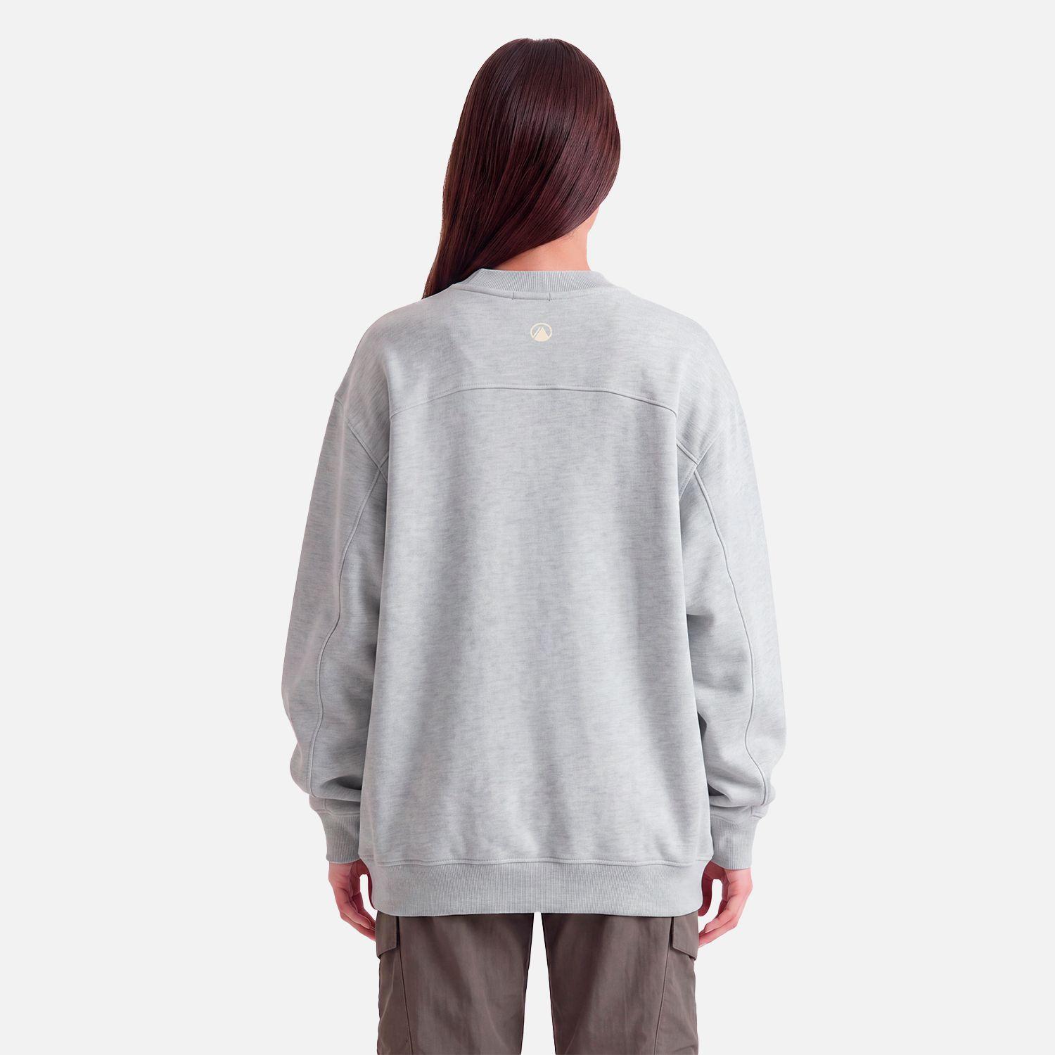 Polerón Mujer Ulmo Crewneck Sweatshirt Gris Melange Lippi V27-1