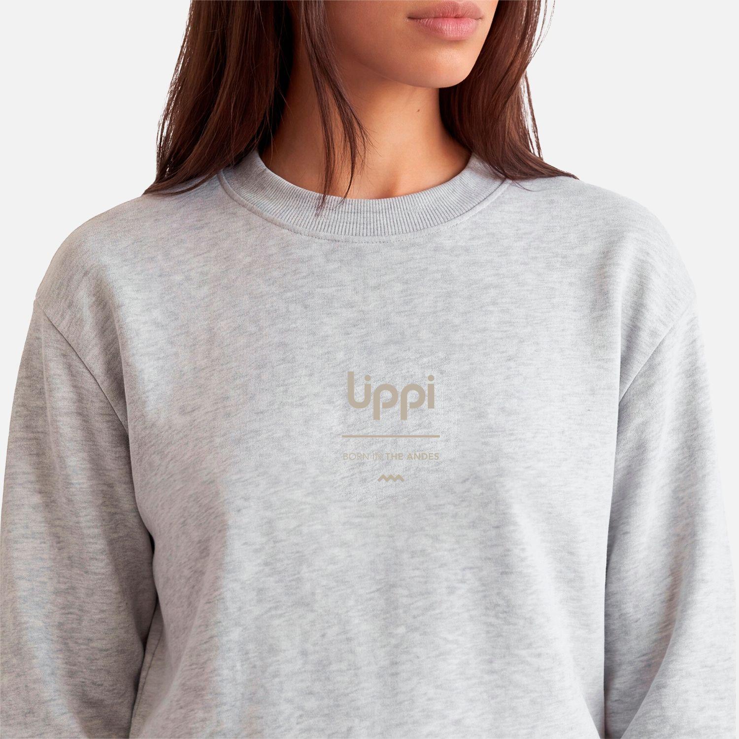 Polerón Mujer Ulmo Crewneck Sweatshirt Gris Melange Lippi V27-3
