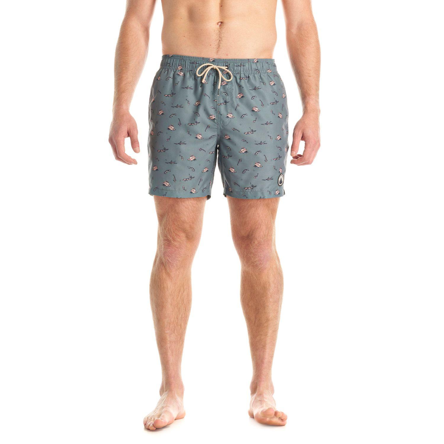 Short Hombre Aqua Swimwear Print Verde Lippi-1