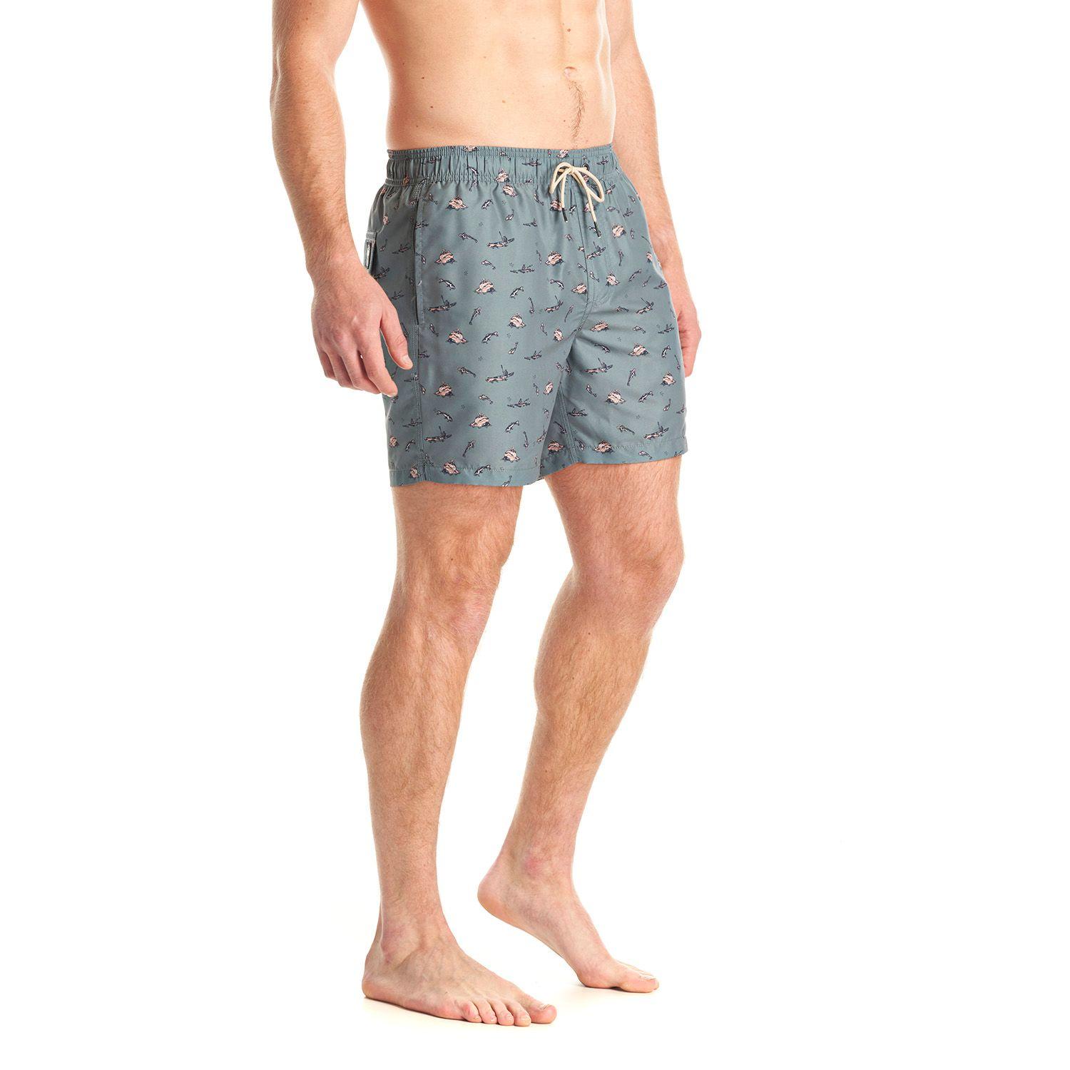 Short Hombre Aqua Swimwear Print Verde Lippi-2