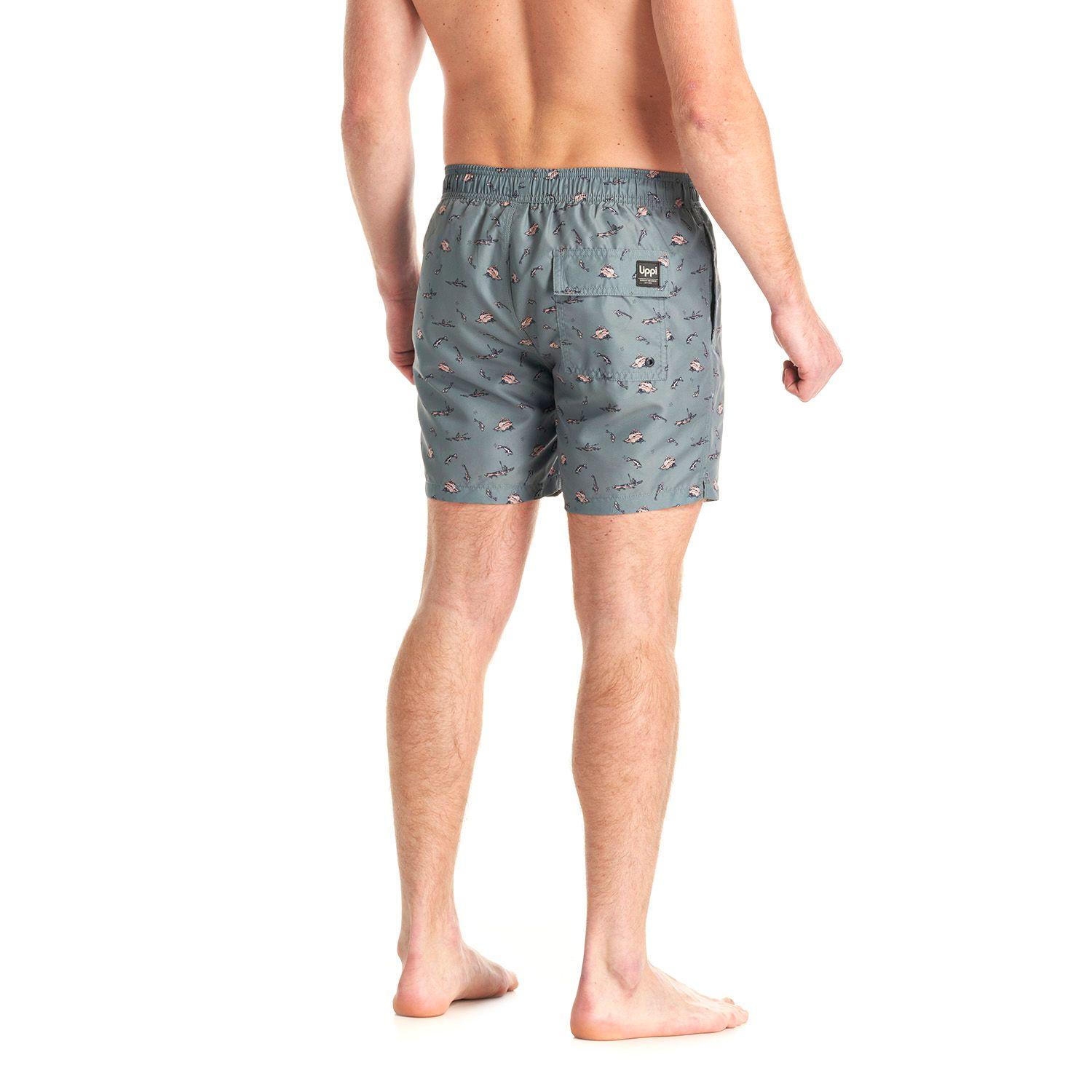 Short Hombre Aqua Swimwear Print Verde Lippi-4