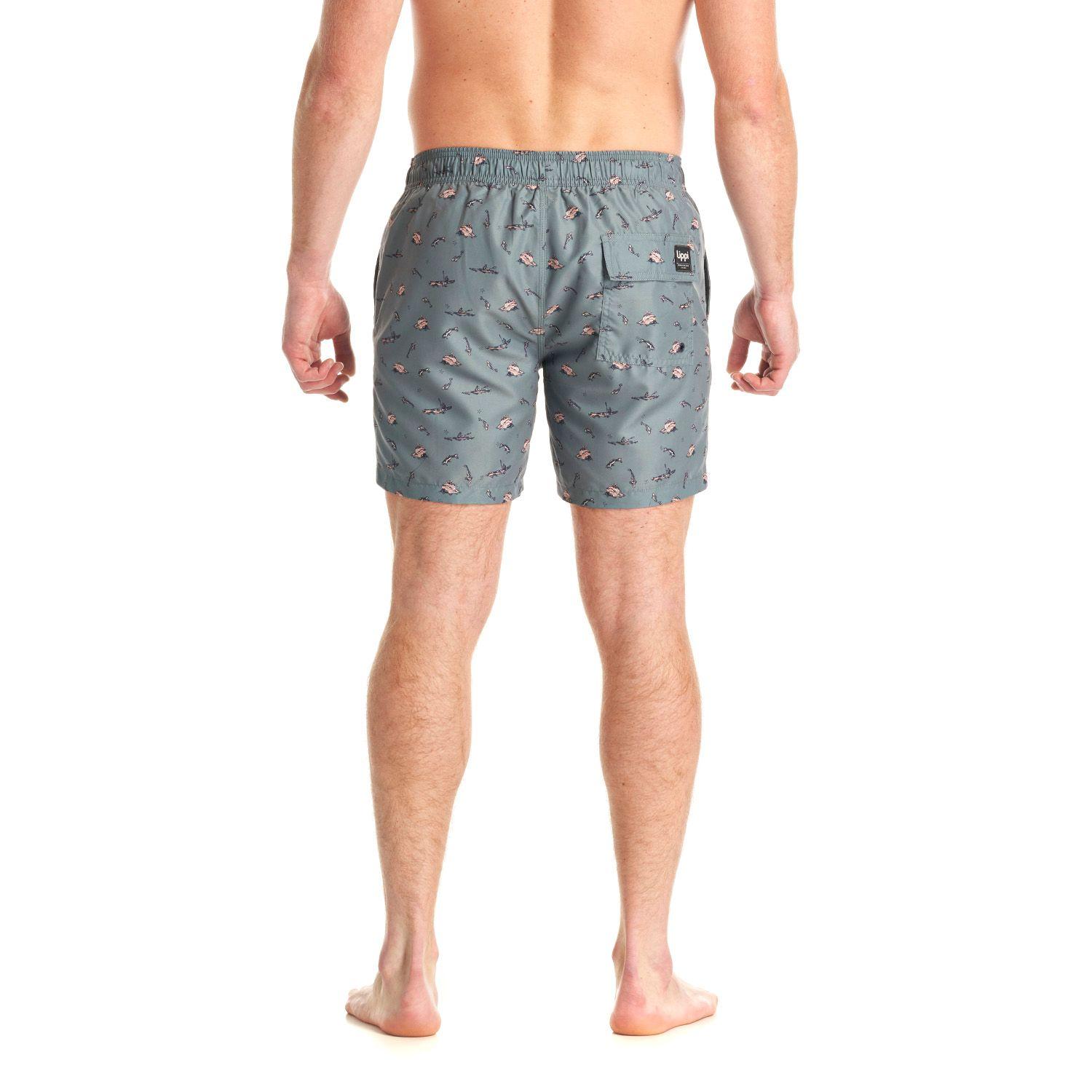 Short Hombre Aqua Swimwear Print Verde Lippi-5