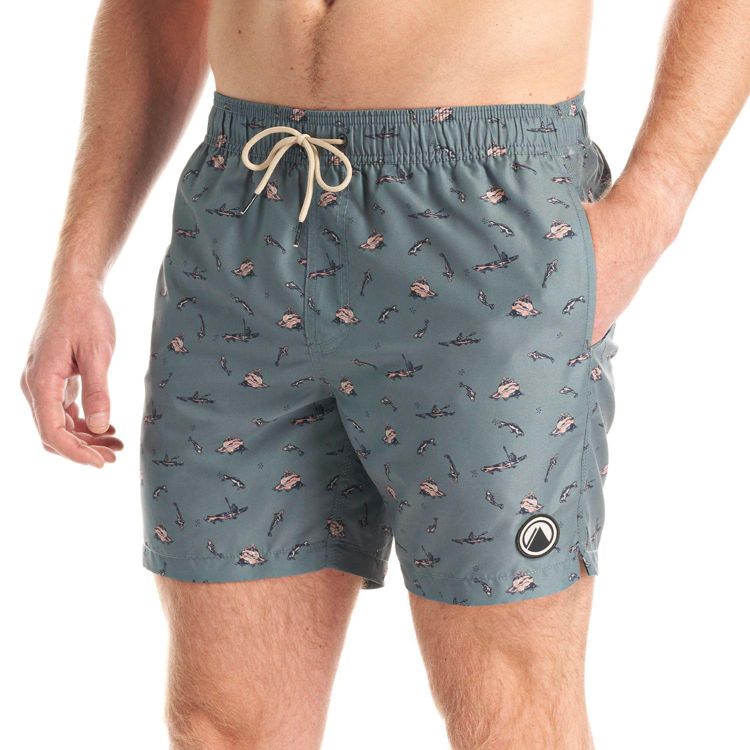 Short Hombre Aqua Swimwear Print Verde Lippi-7