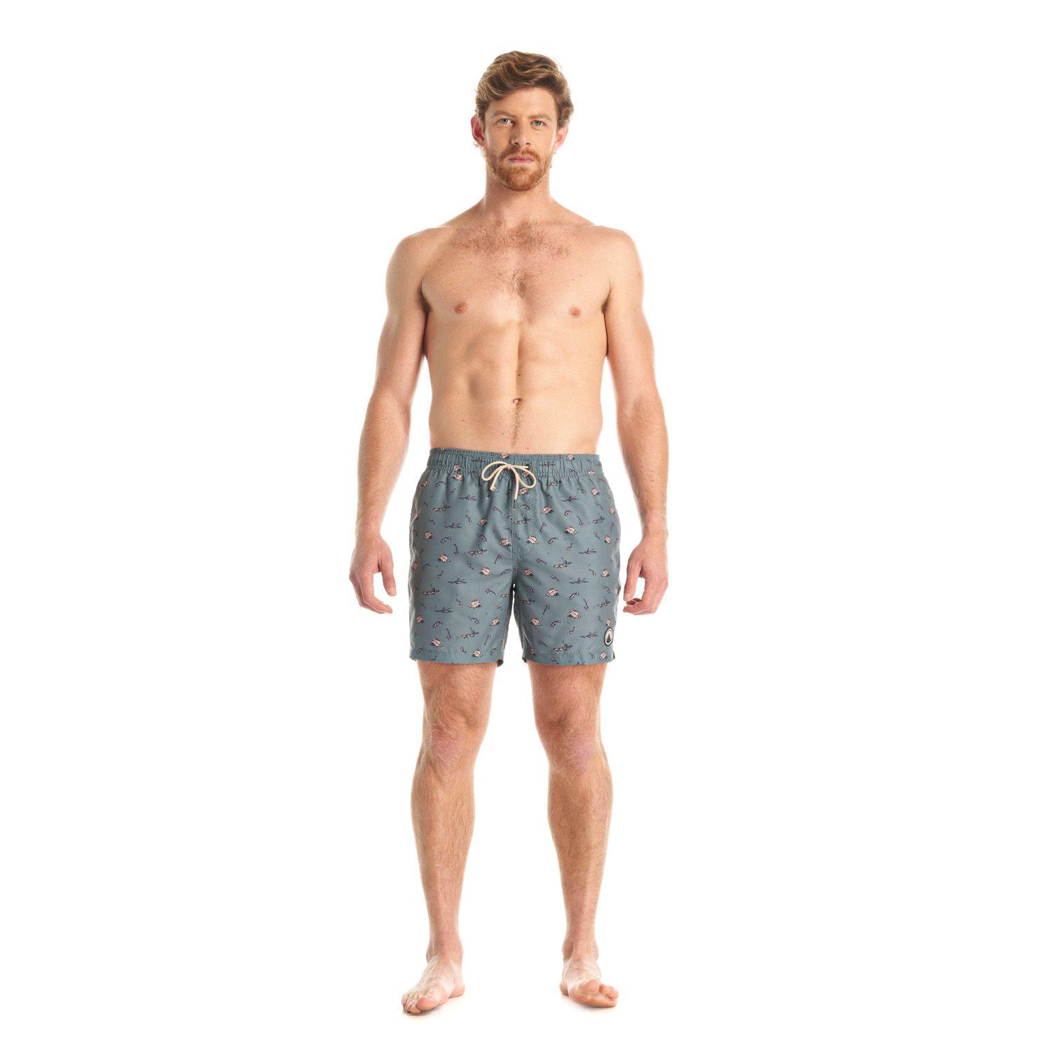 Short Hombre Aqua Swimwear Print Verde Lippi-8