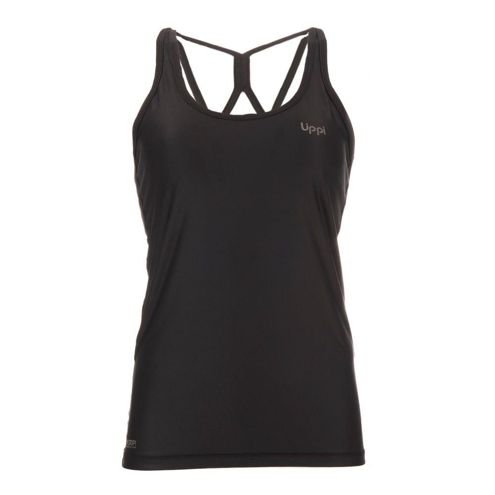 Polera Mujer Lotus Flower UV-Stop T-Shirt Negro Lippi-0