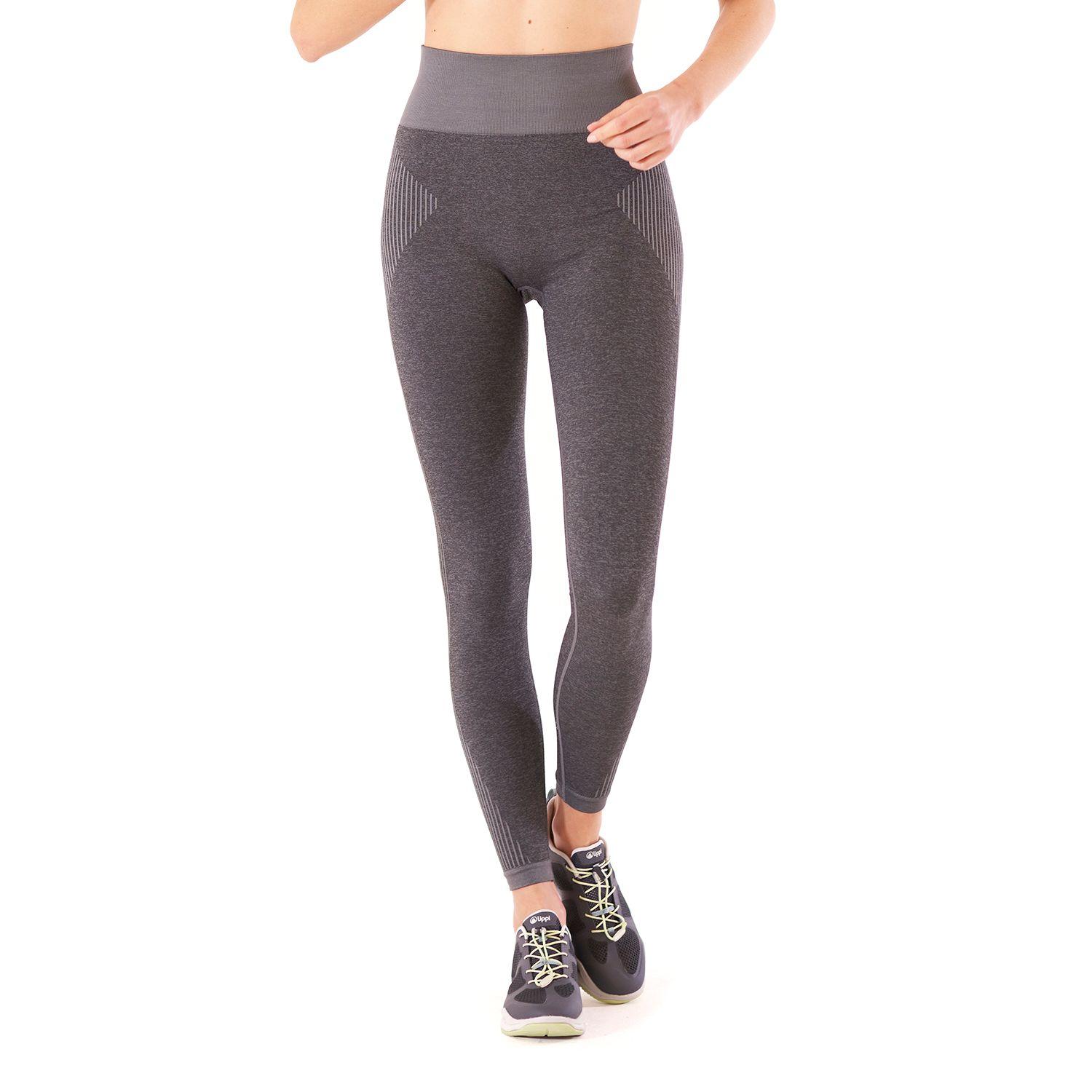 Calza Mujer In-Motion Seamless Leggings Melange Grafito Lippi-1