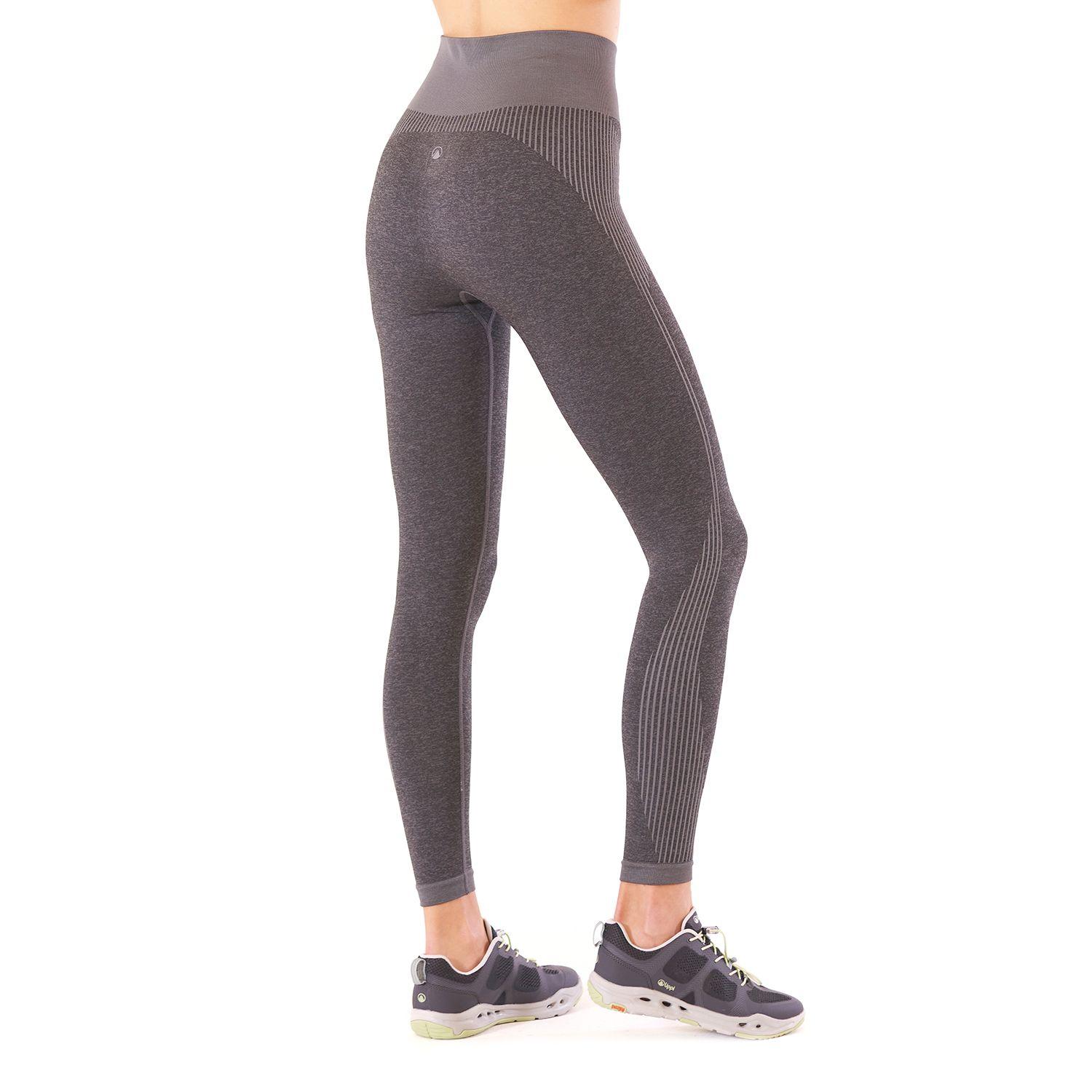 Calza Mujer In-Motion Seamless Leggings Melange Grafito Lippi-3