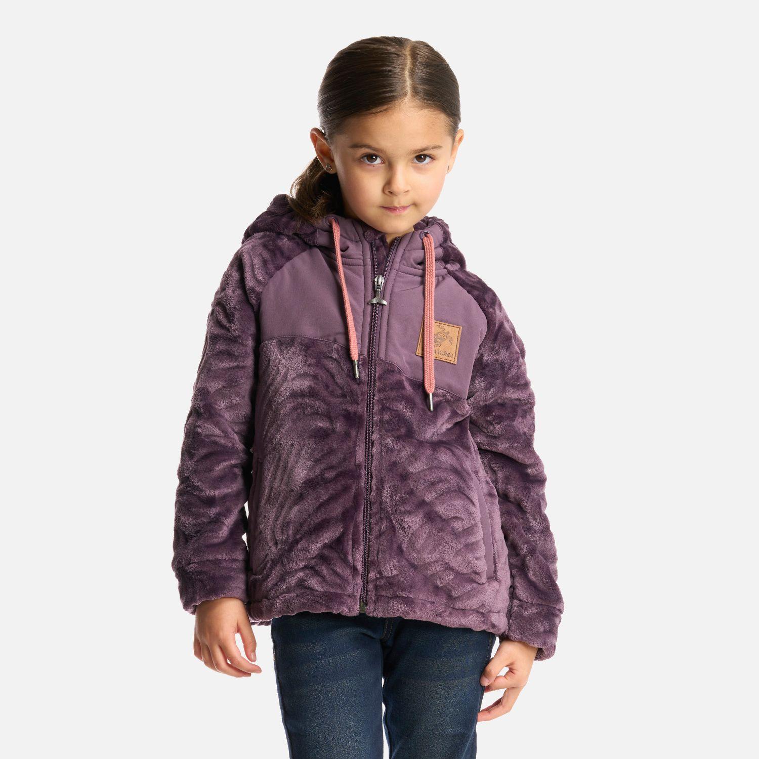 Poleron Niña Mini Polaroid Morado Oscuro Haka Honu-0