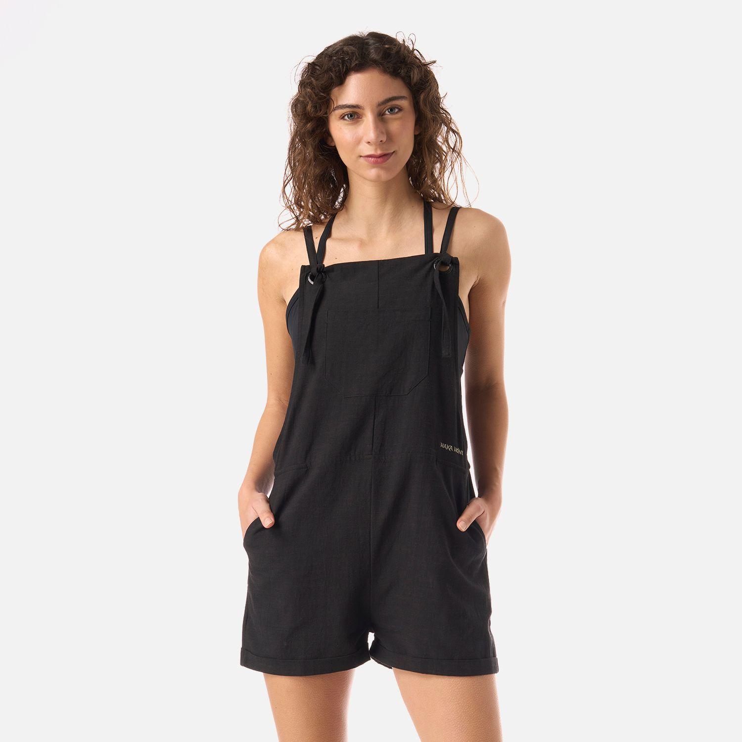 Jardinera Mujer Cultivadora Corta Negro Haka Honu V26-0