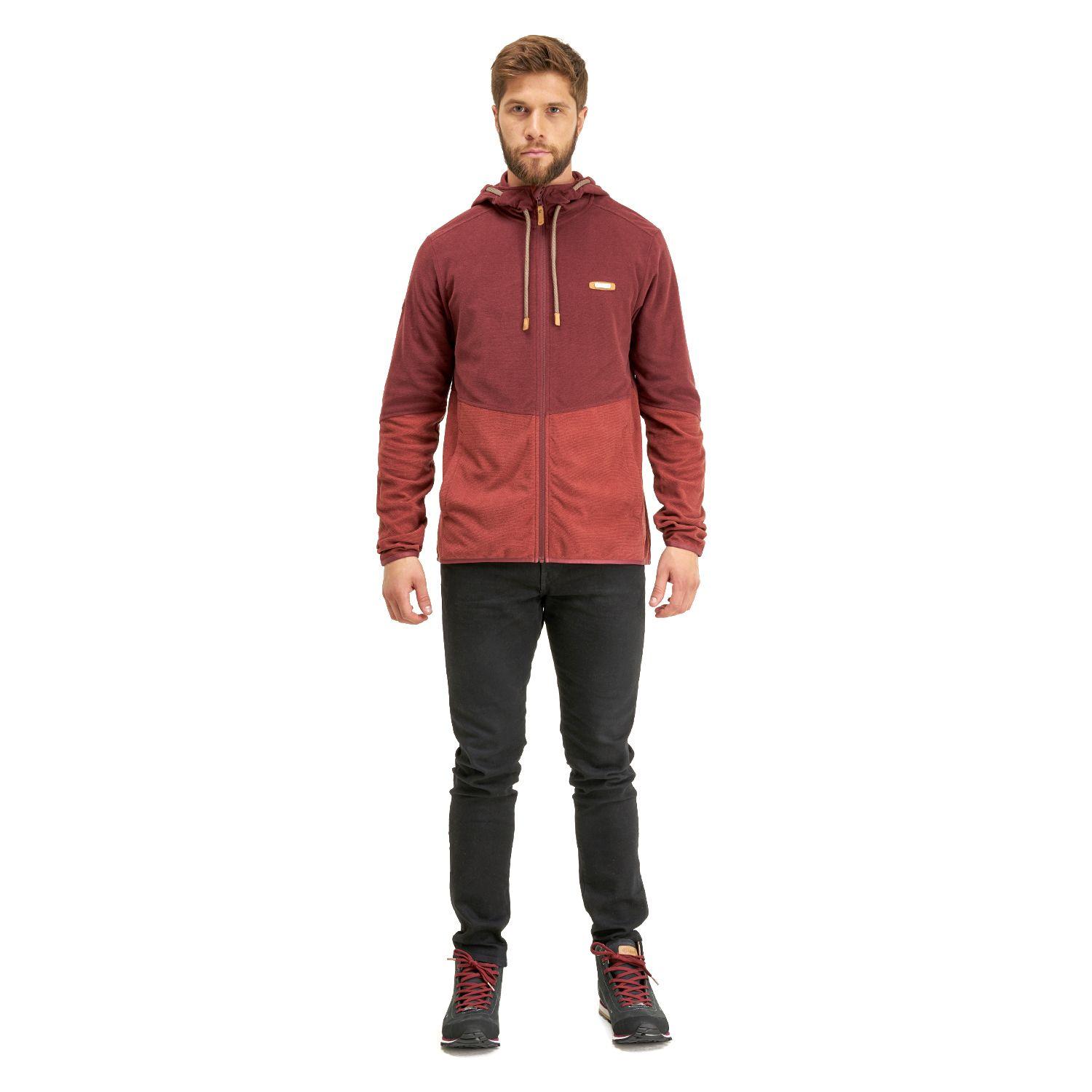 Poleron Hombre Stripes Nano-F Full Zip Hoody Cafe Lippi-5